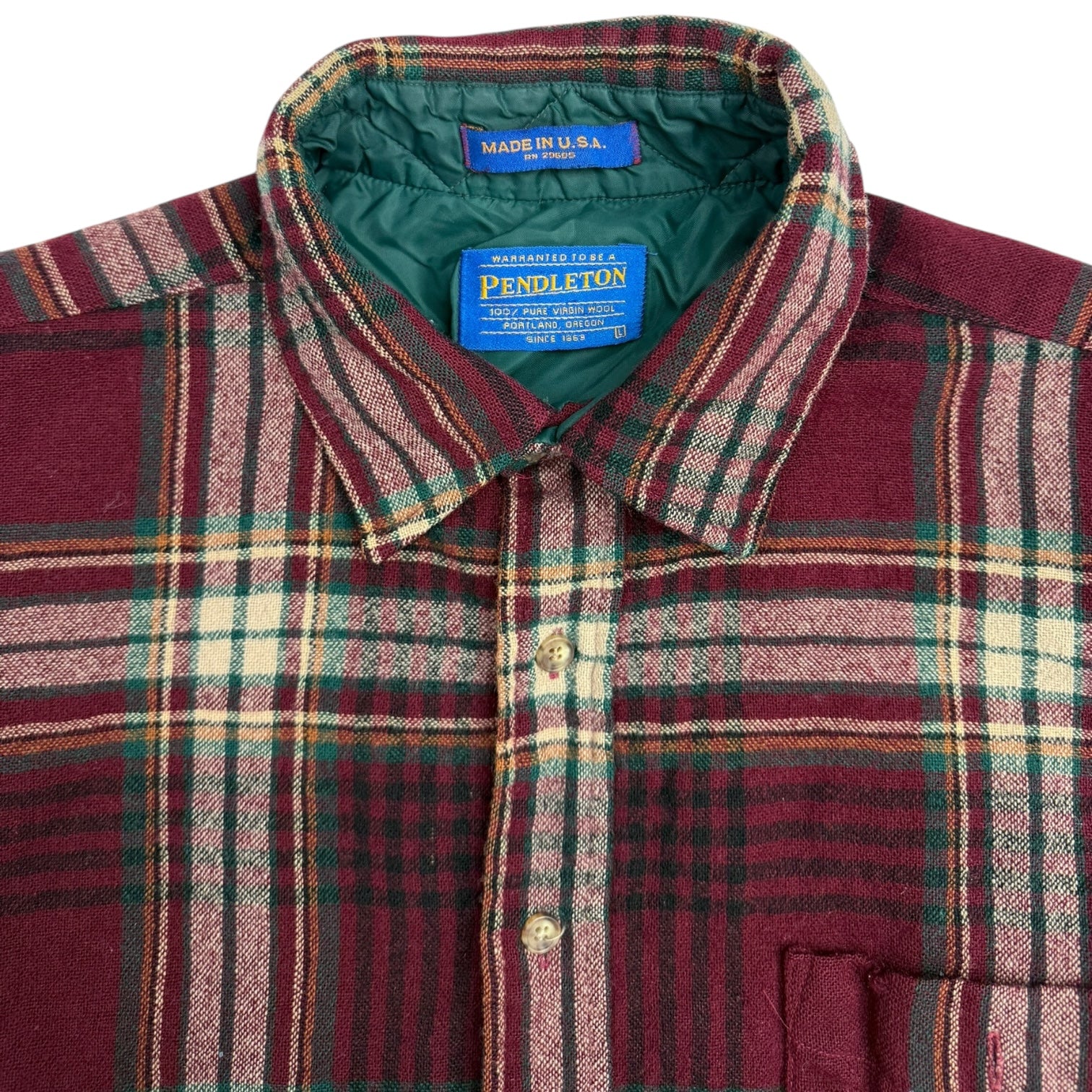 Vintage Pendleton Button Up Flannel Red