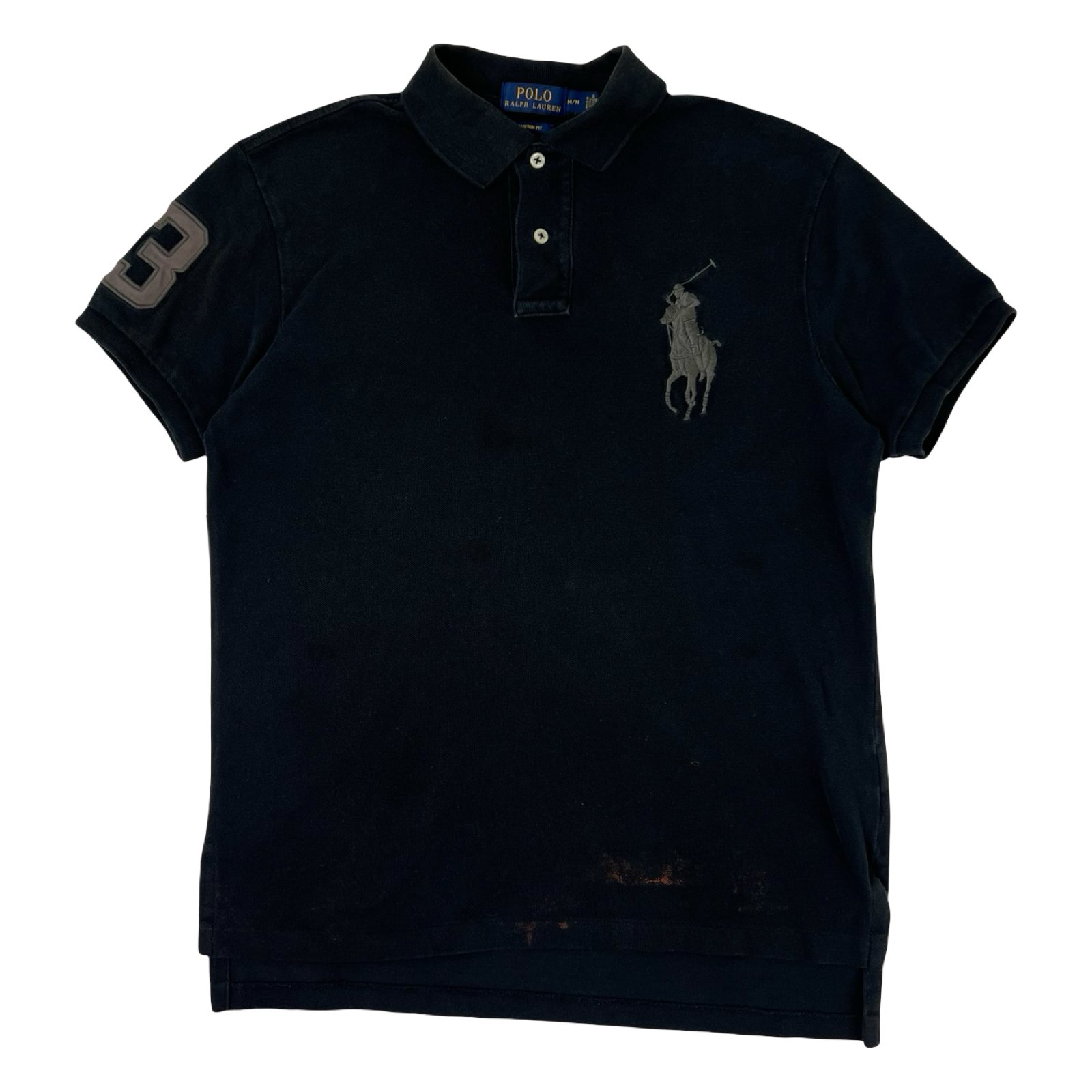 Vintage Polo By Ralph Lauren Big Pony Polo T-Shirt Black