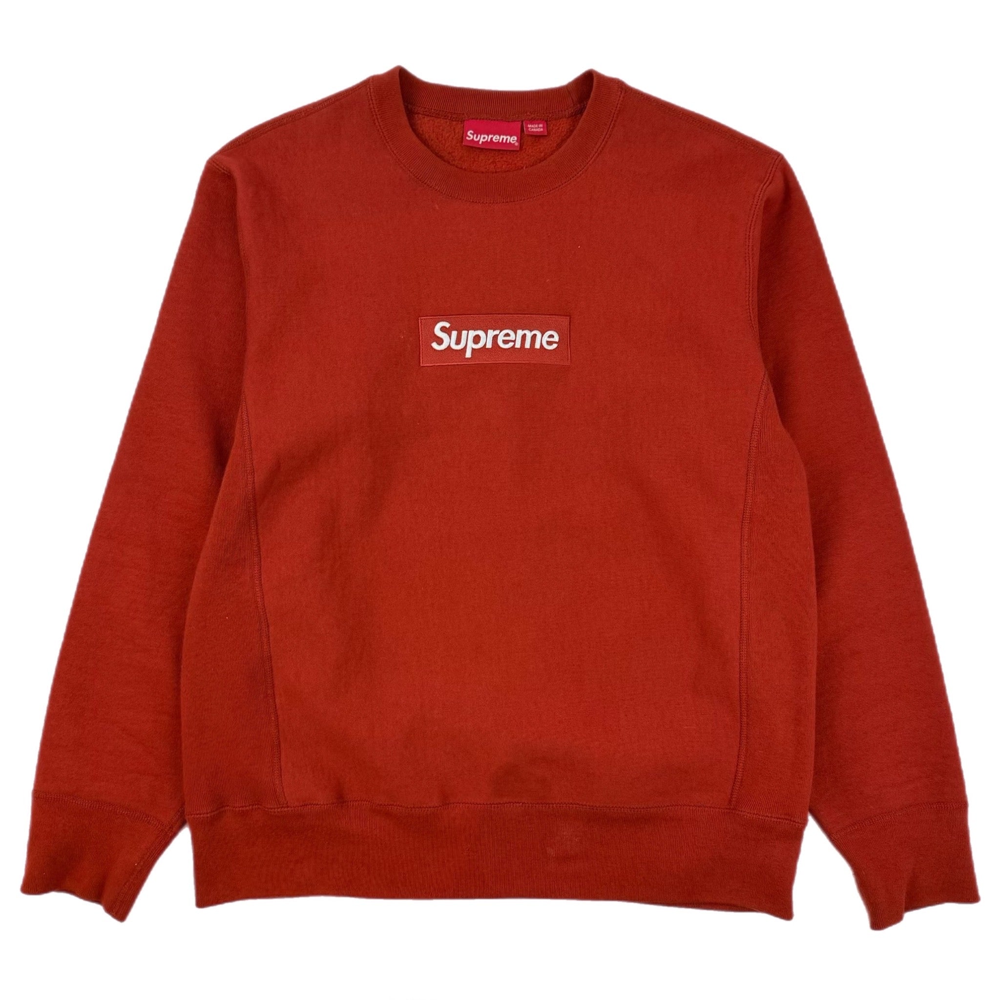 Supreme FW18 Box Logo Crewneck Rust