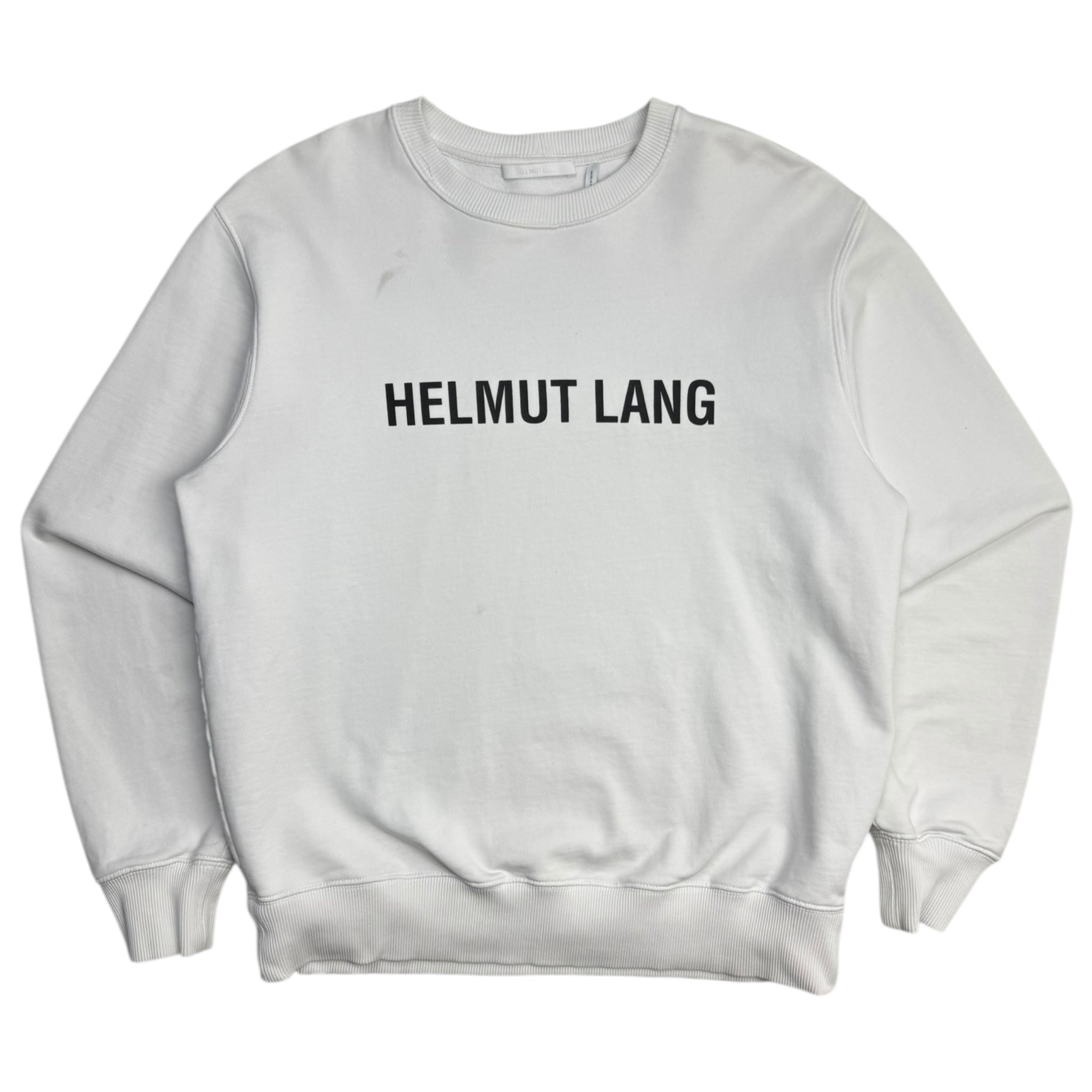Helmut Lang Core Logo Crew Neck White