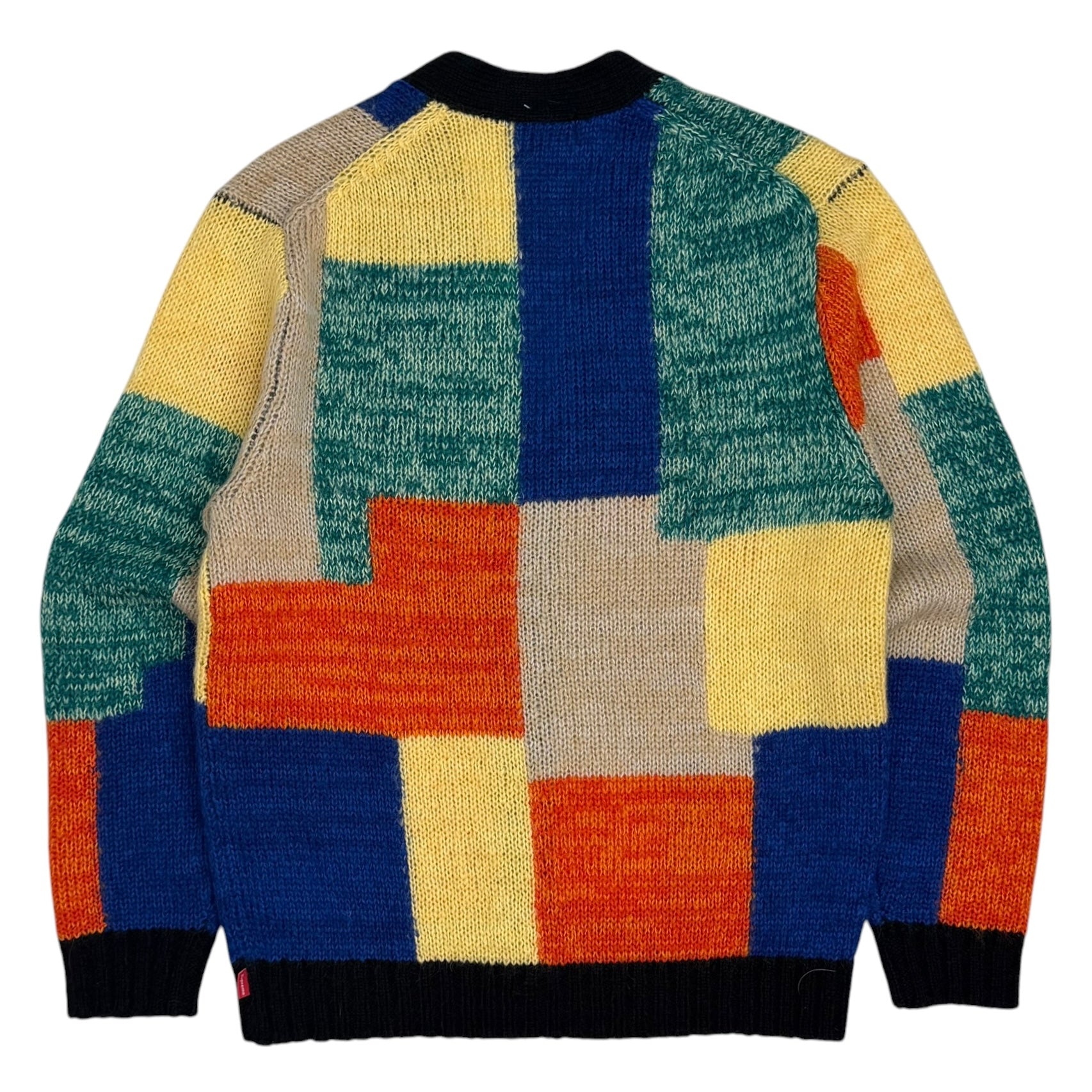 Supreme Patchwork Mohair Cardigan Multicolor