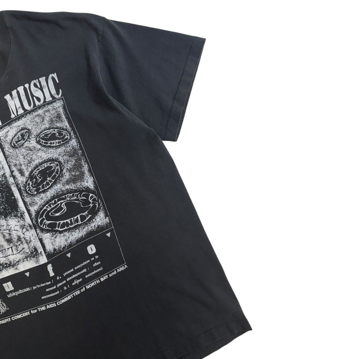 Vintage Face the Music T-Shirt Black