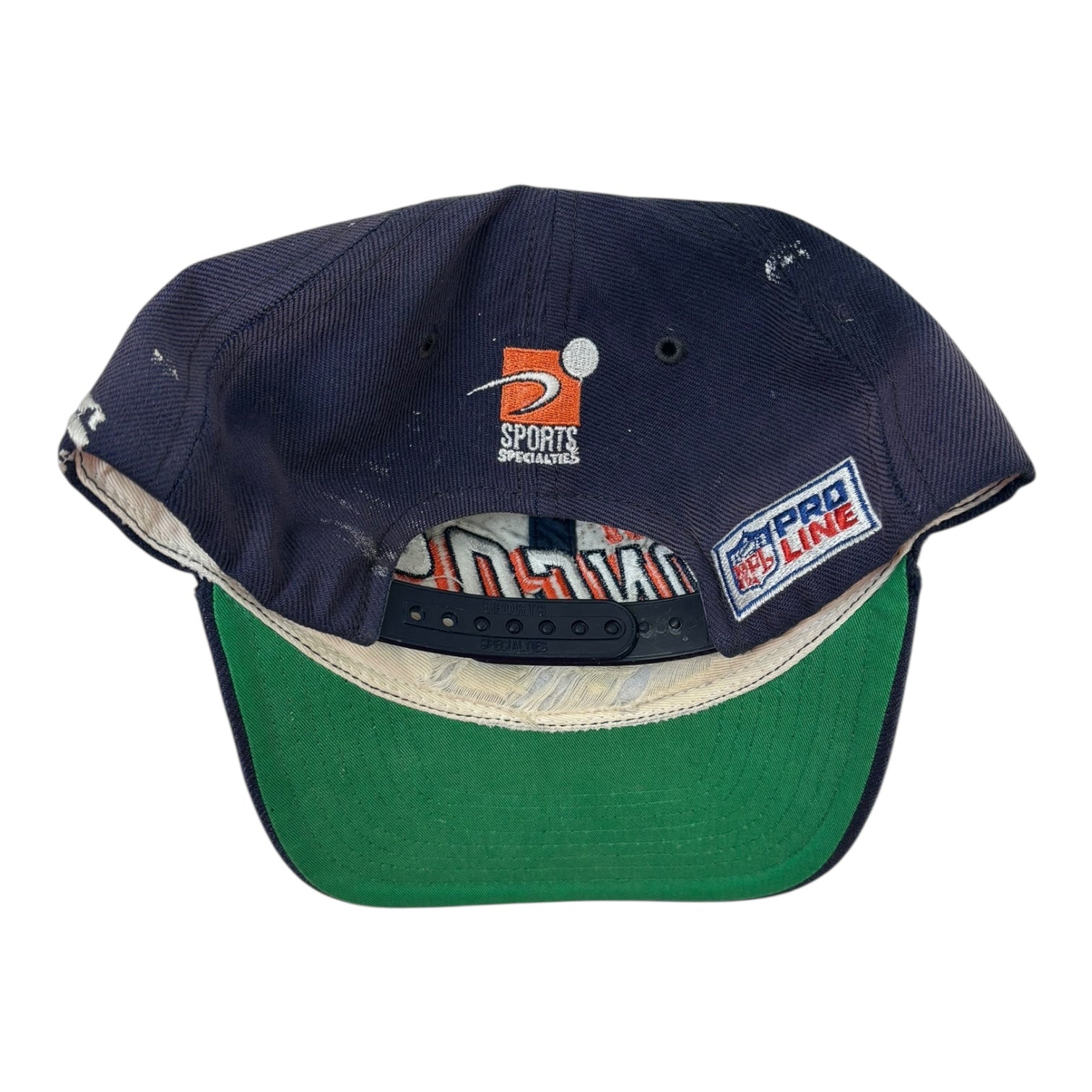 Vintage Denver Broncos Snapback Hat Navy