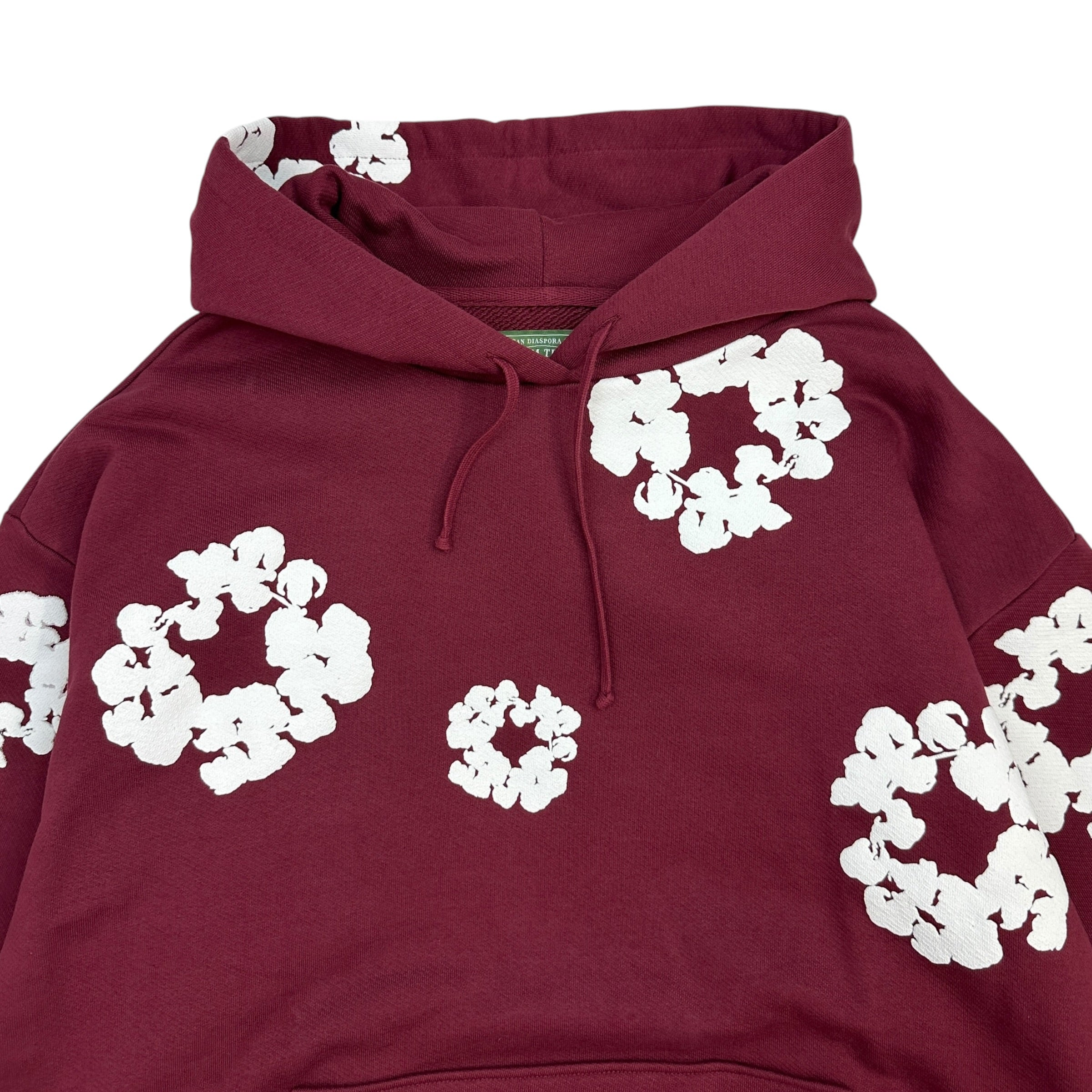 Denim Tears Cotton Wreath Hoodie Burgundy