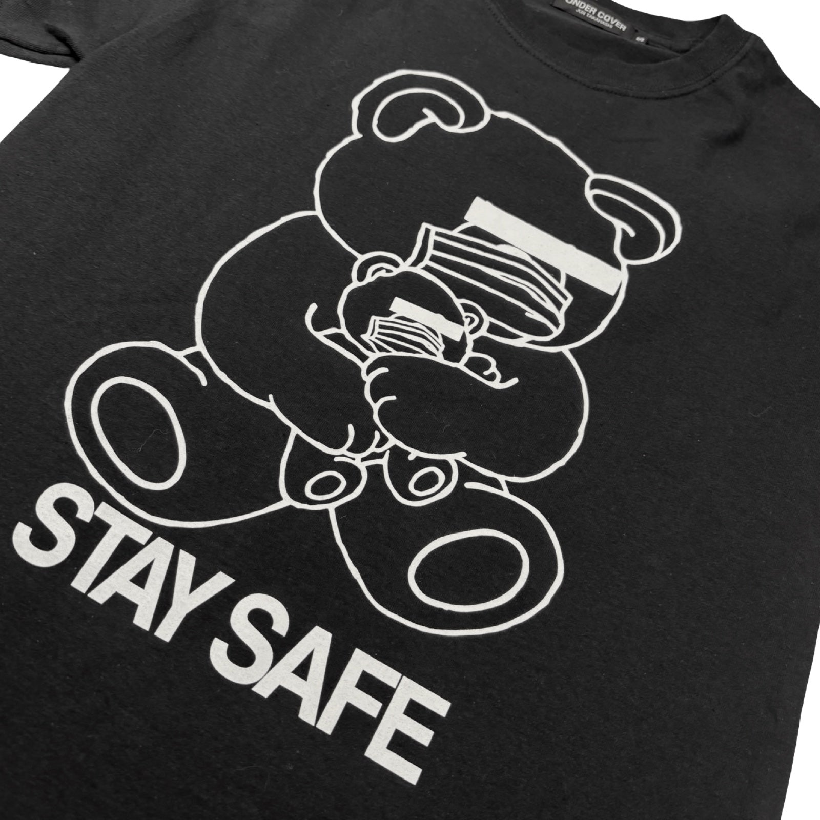 Undercover Stay Safe Bear Tee Black