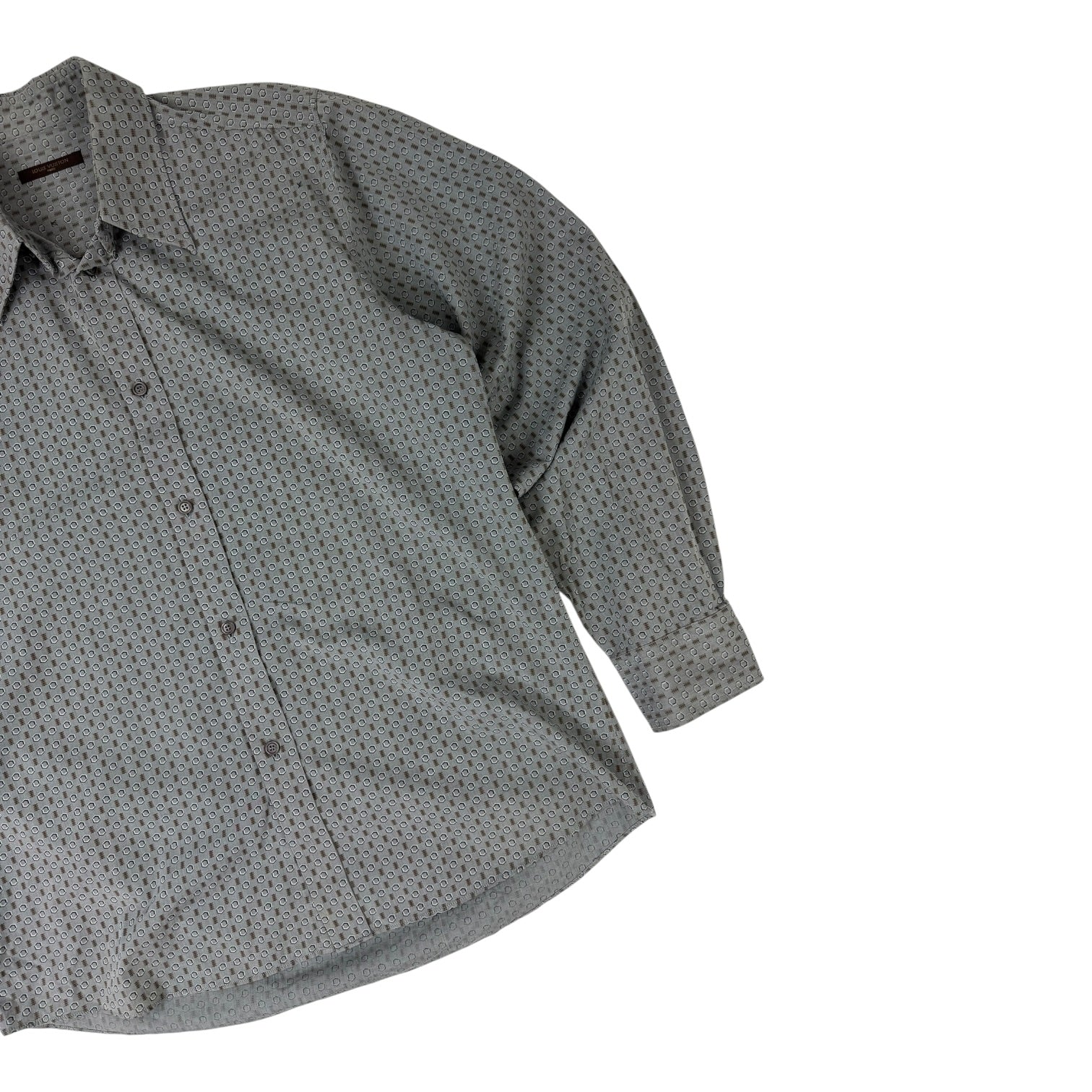 Louis Vuitton Geometric Monogram Print Button-Up