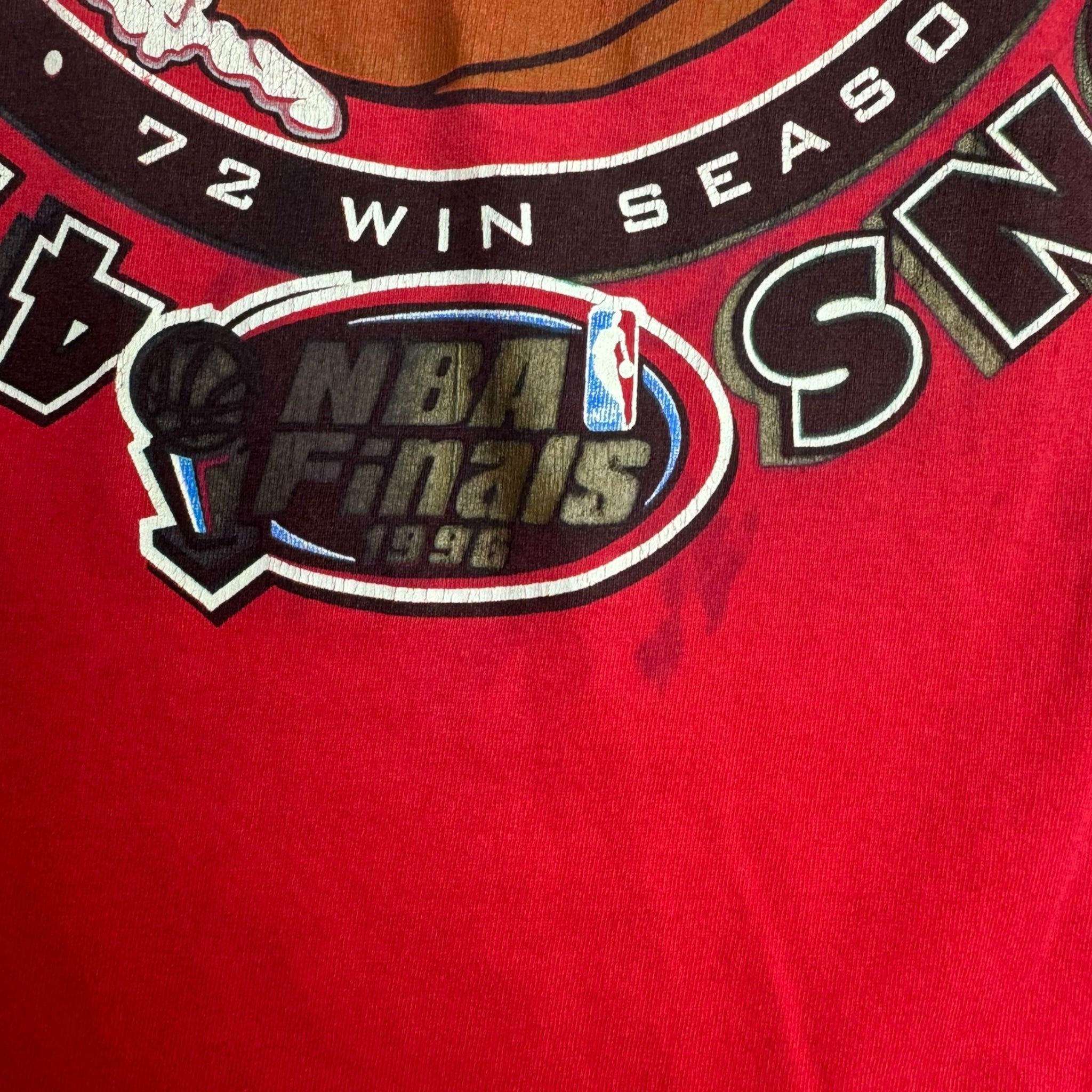 1996 Chicago Bulls NBA Champions Tee Red