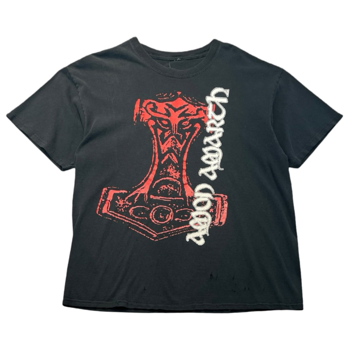 Vintage Y2K Amon Amarth Thor Hammer Band Tee Black