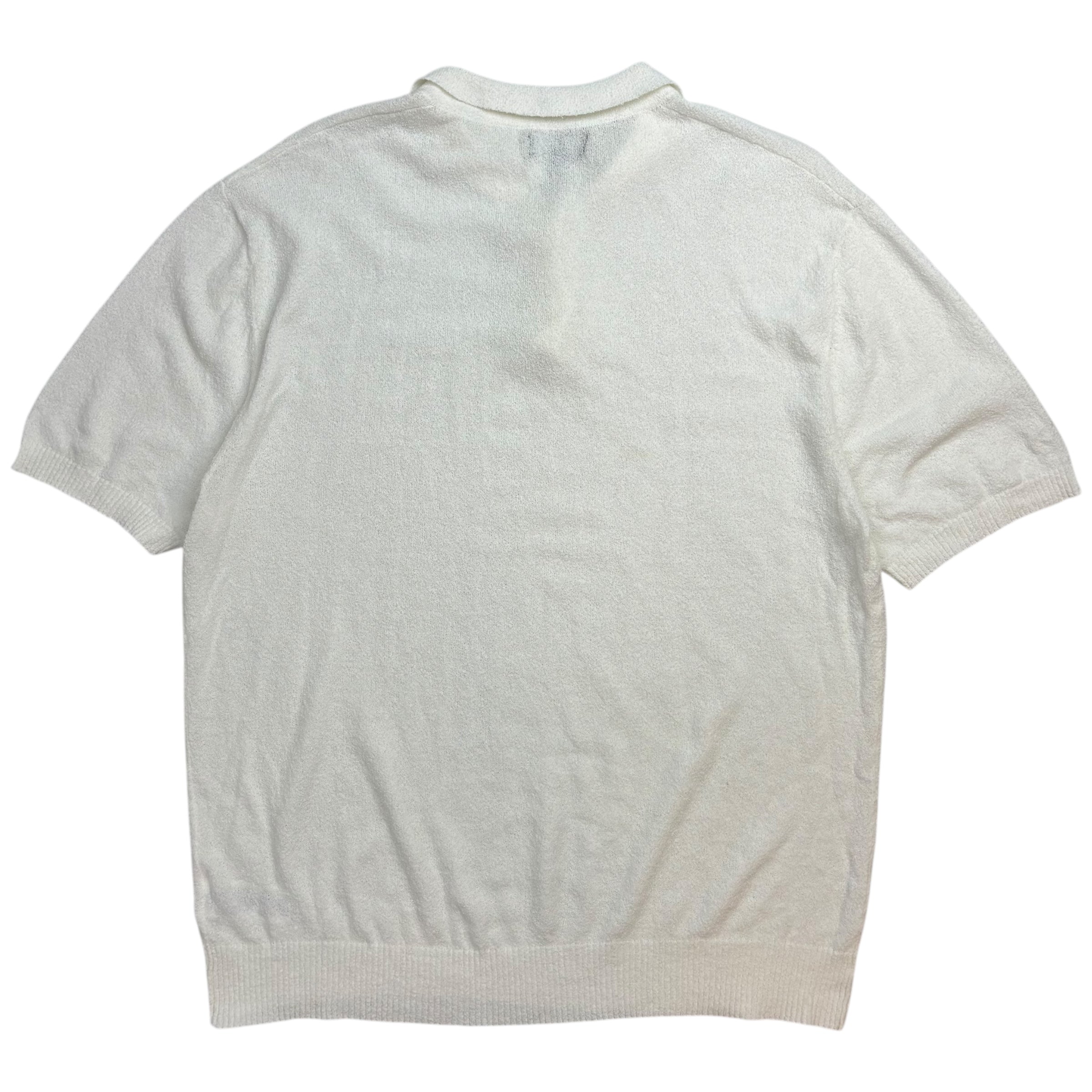 Stussy Textured Short-Sleeve Polo Sweater “Bone”