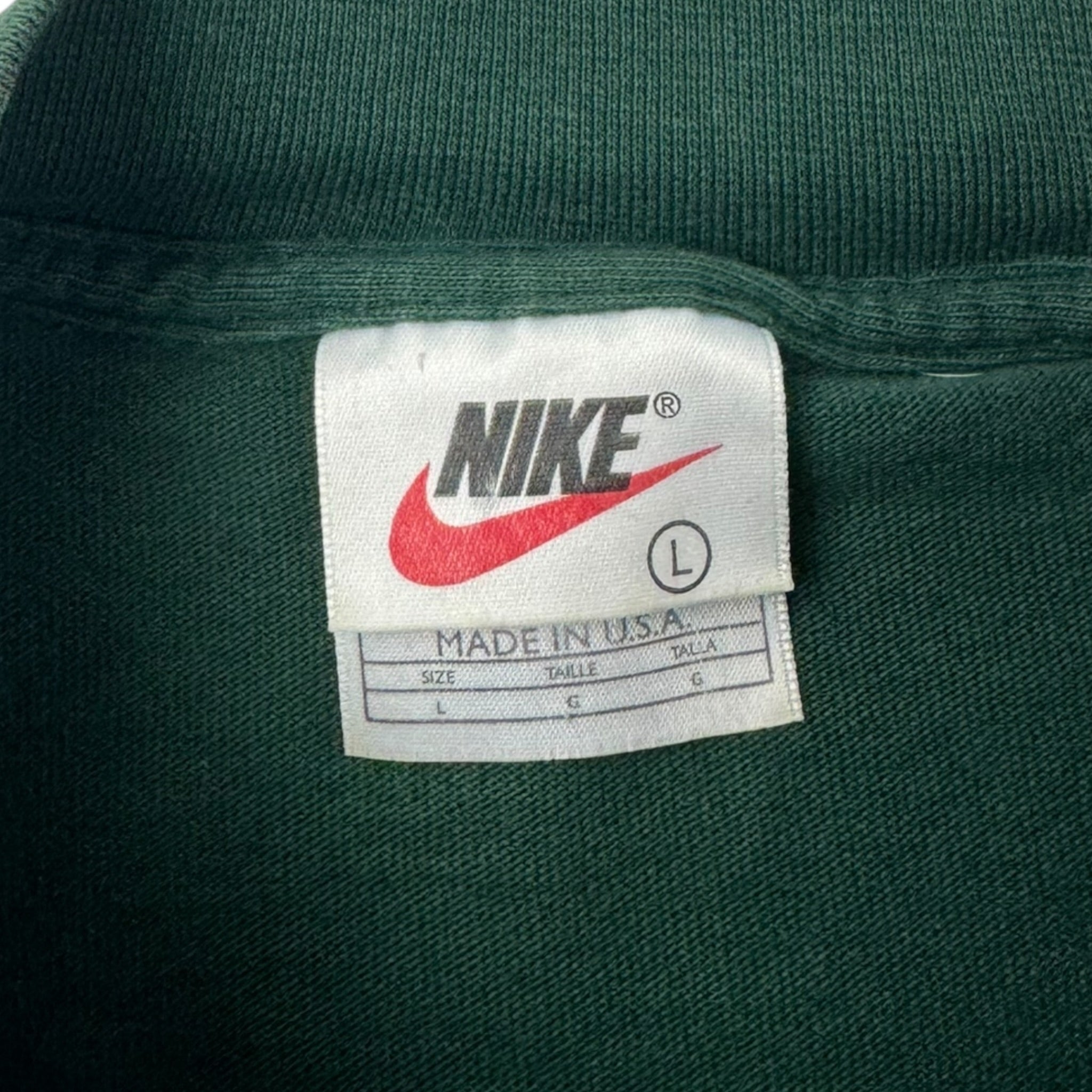 Vintage 90s Nike Mock Neck Shirt Green