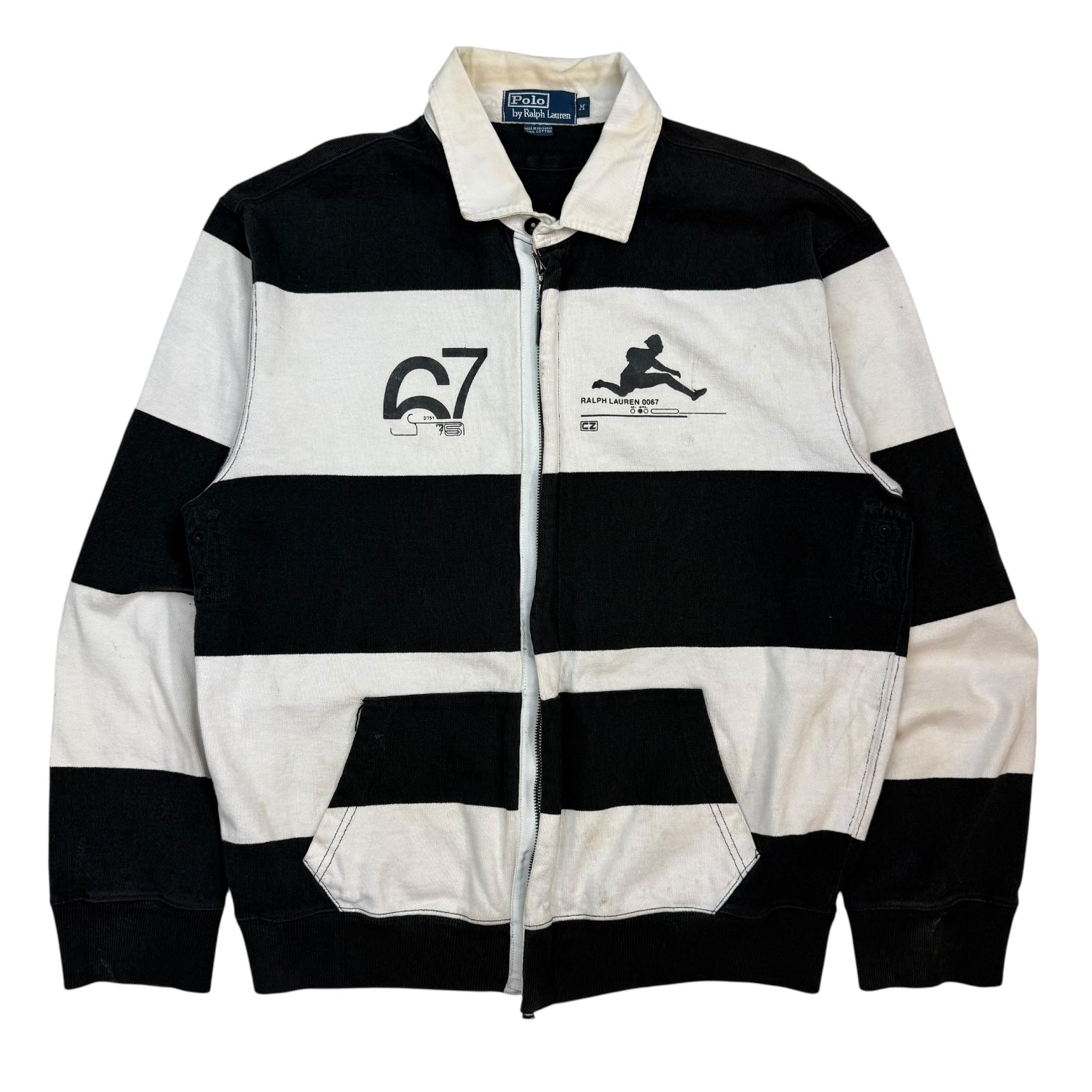 Vintage Polo Ralph Lauren Zip Up Jacket Black/White