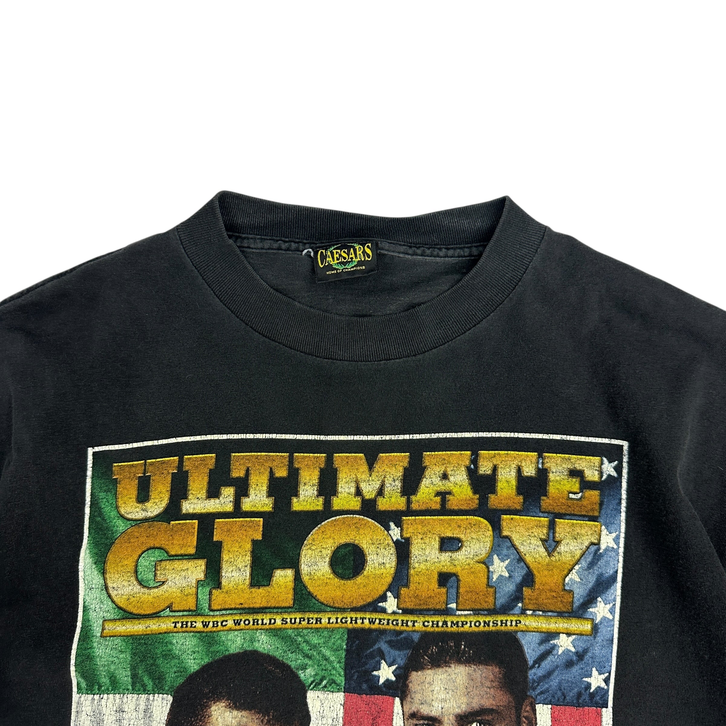 1996 Cesars Palace Ultimate Glory Chavez VS De La Hoya Tee Black