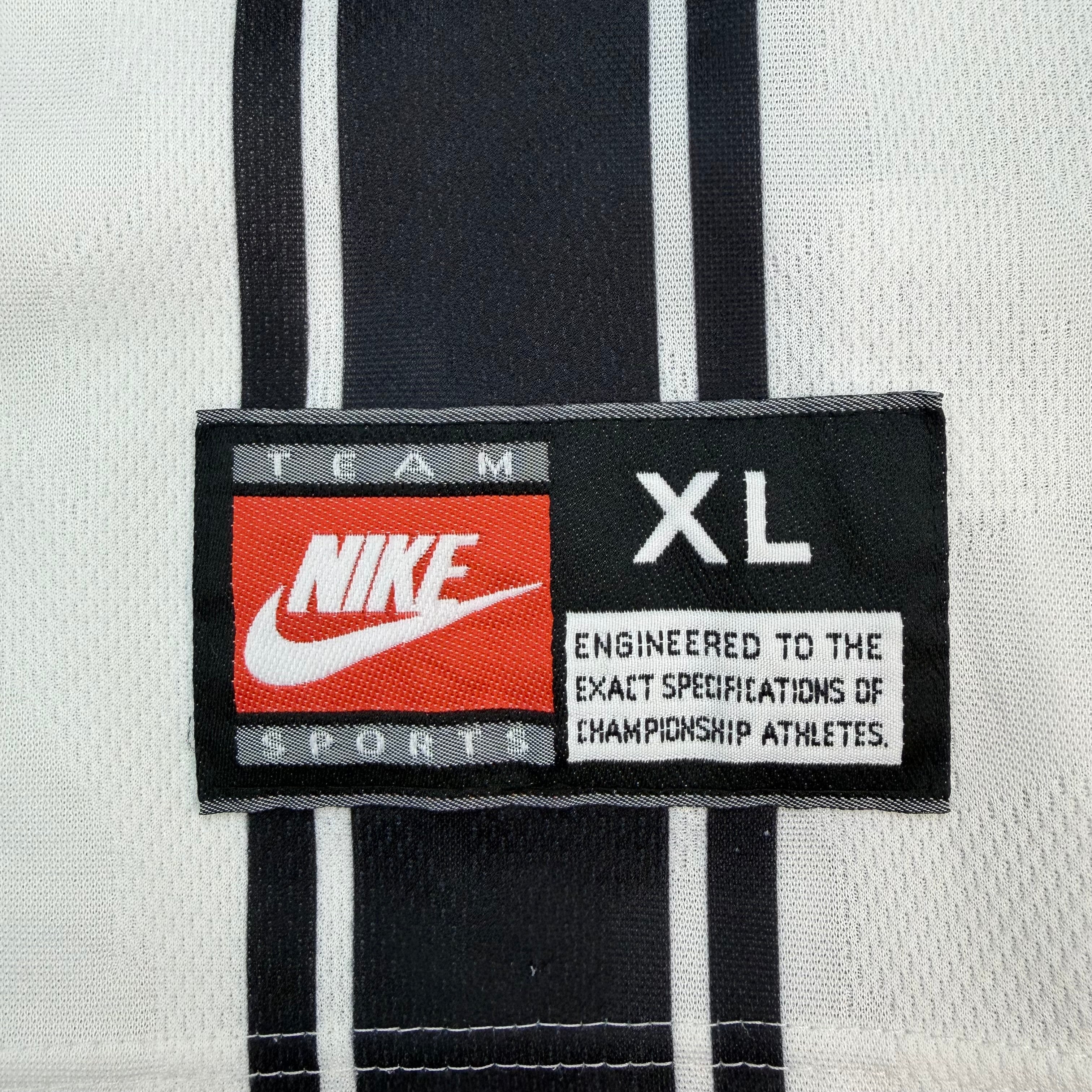 Vintage Nike Striped Football Jersey Black/White