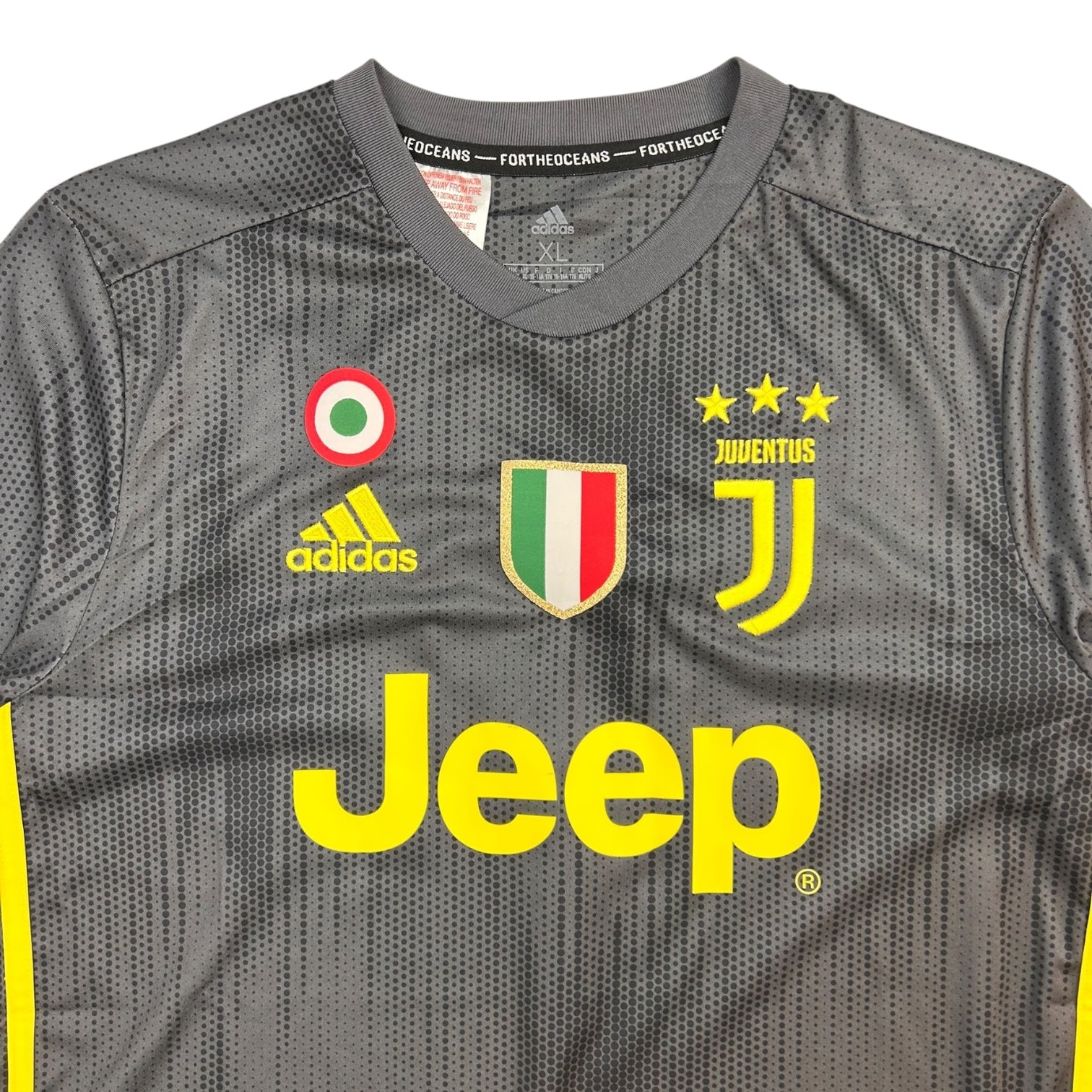 Adidas Juventus Cristiano Ronaldo Player Issue Jersey Grey/Yellow