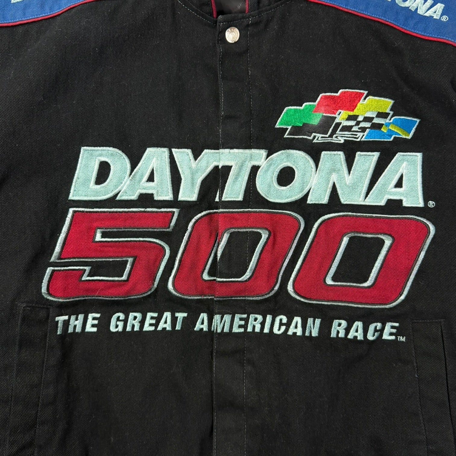 Vintage Daytona 500 NASCAR Jacket Black/Blue