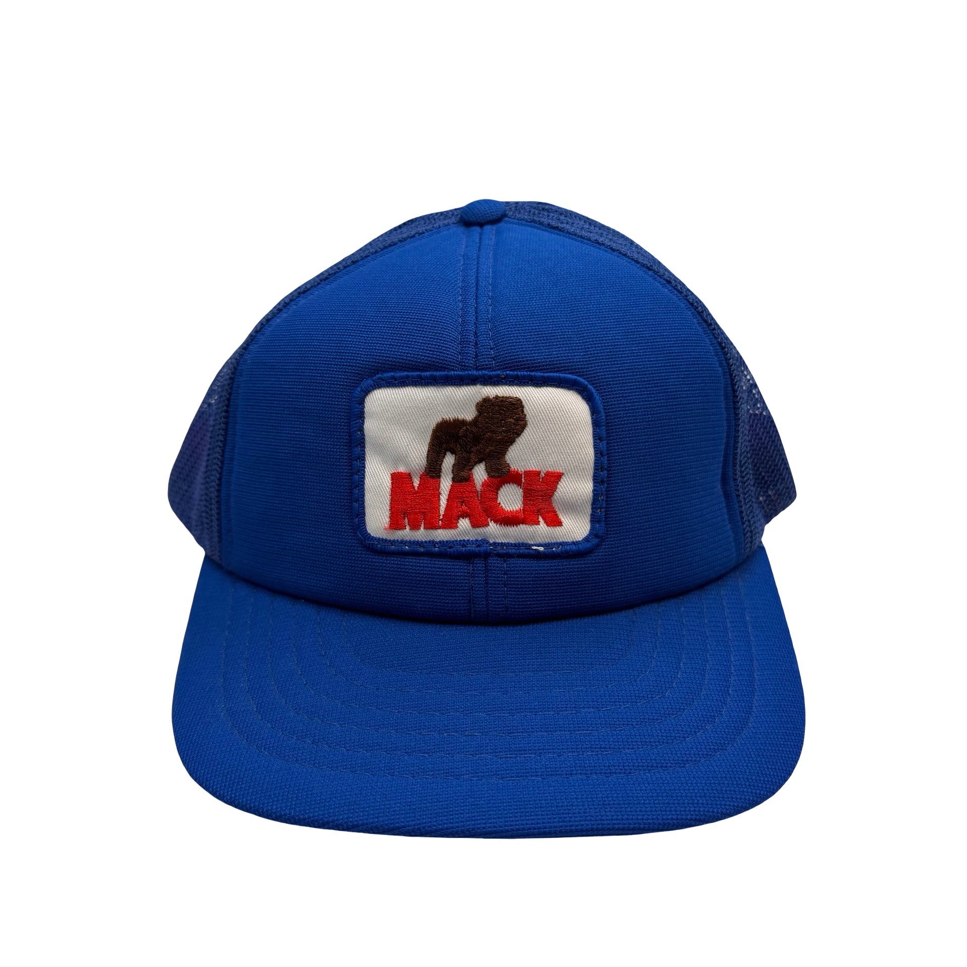 Vintage Mack Truck Mesh Trucker Snapback Hat Blue