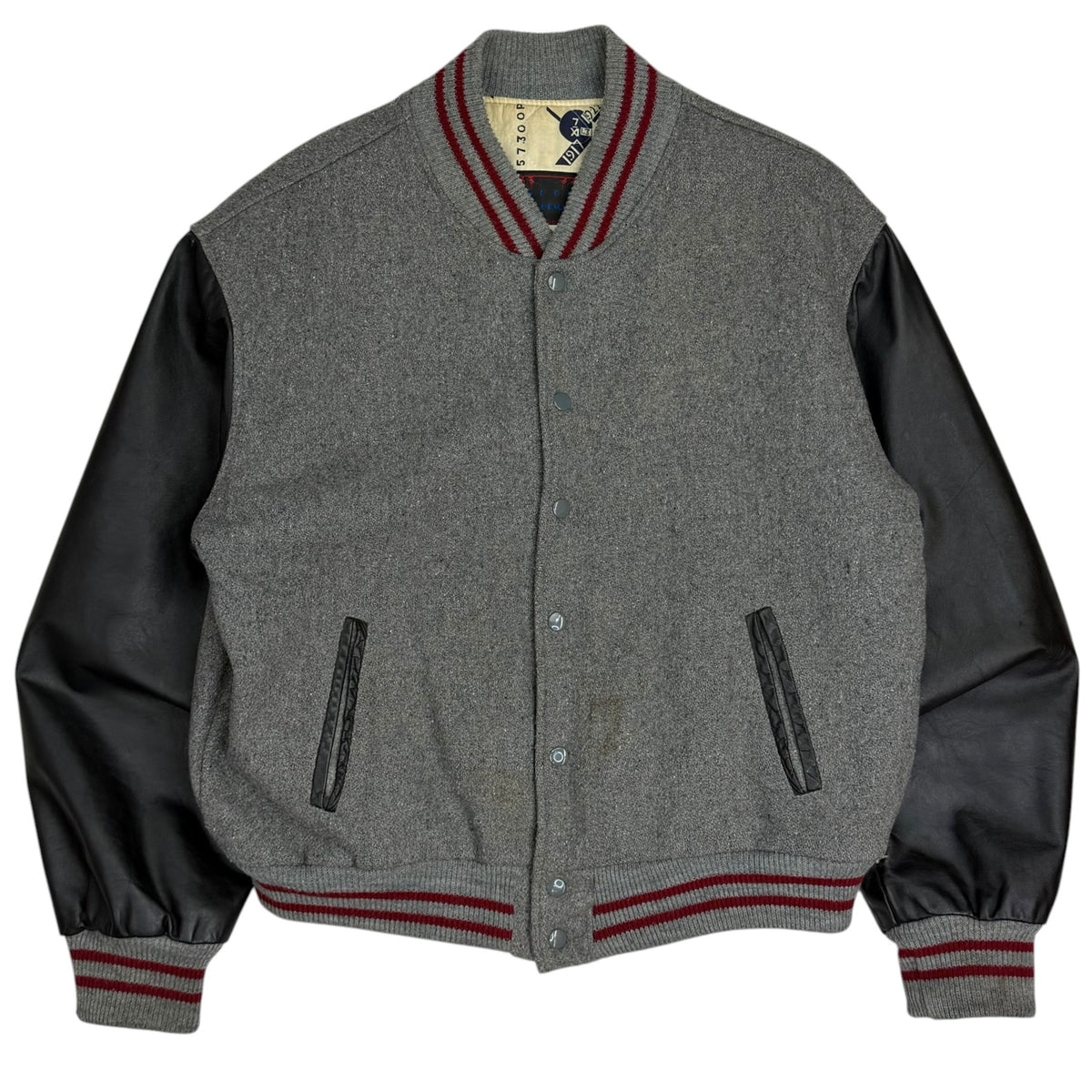 Vintage Hard Rock Cafe San Francisco “Save The Planet” Wool Varsity Jacket Grey