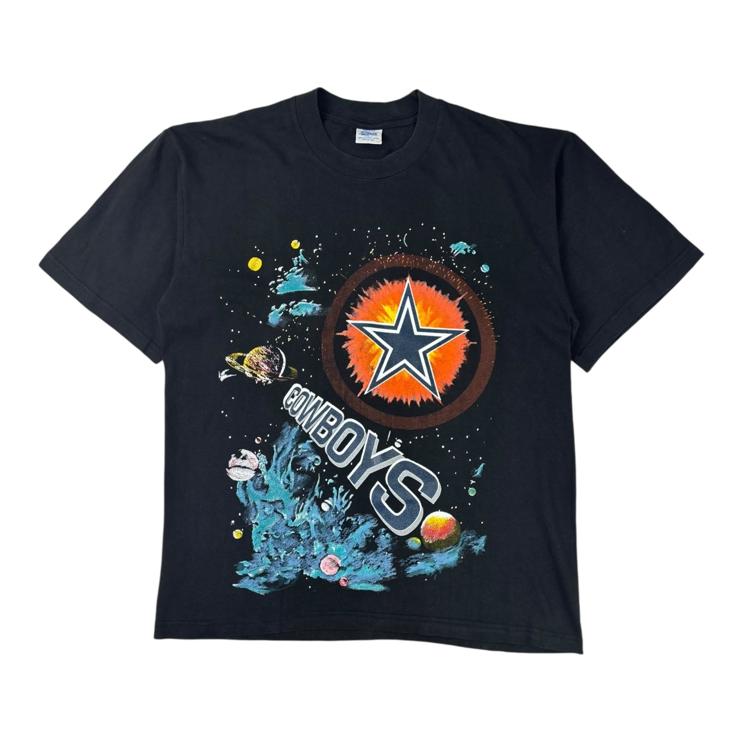 Vintage Dallas Cowboys Outer Space T-Shirt Black