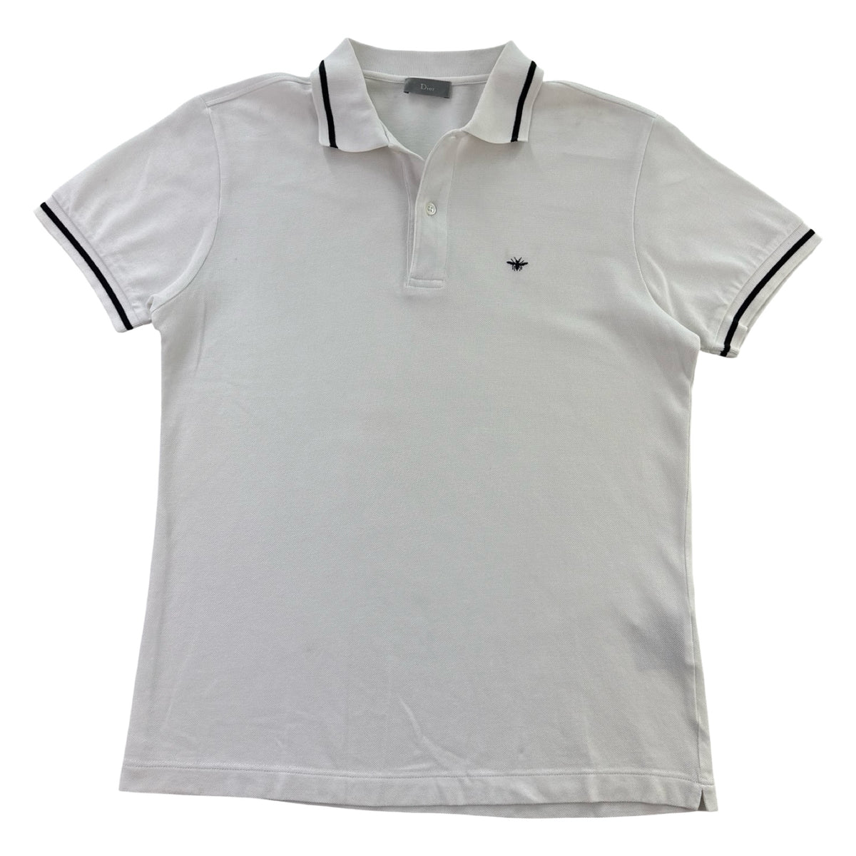 Dior Bee Logo Polo T-Shirt White