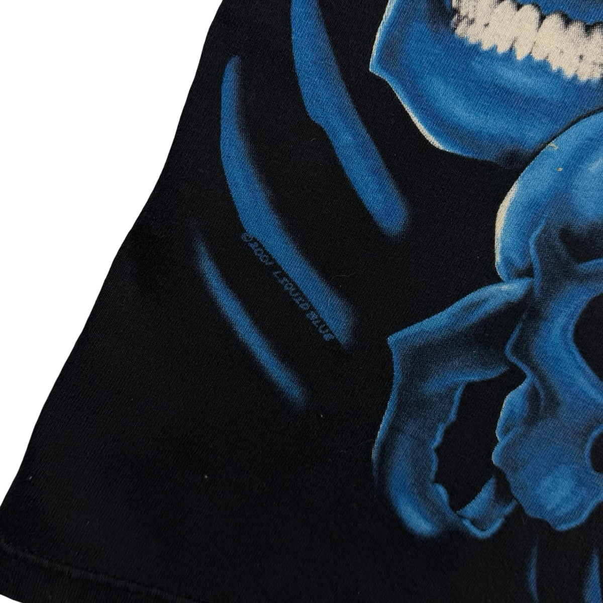 2001 Liquid Blue AOP Skull Pile T-Shirt Black/Blue