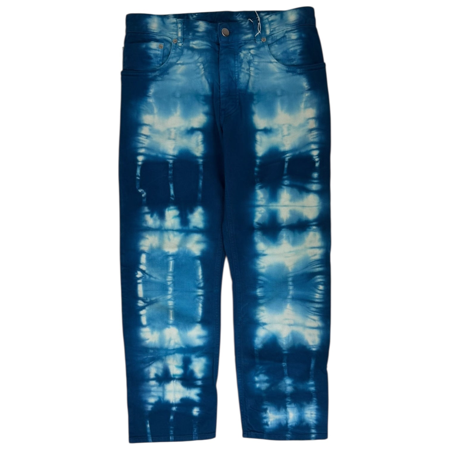 Maison Margiela MM6 Tie Dye Denim Capri Blue