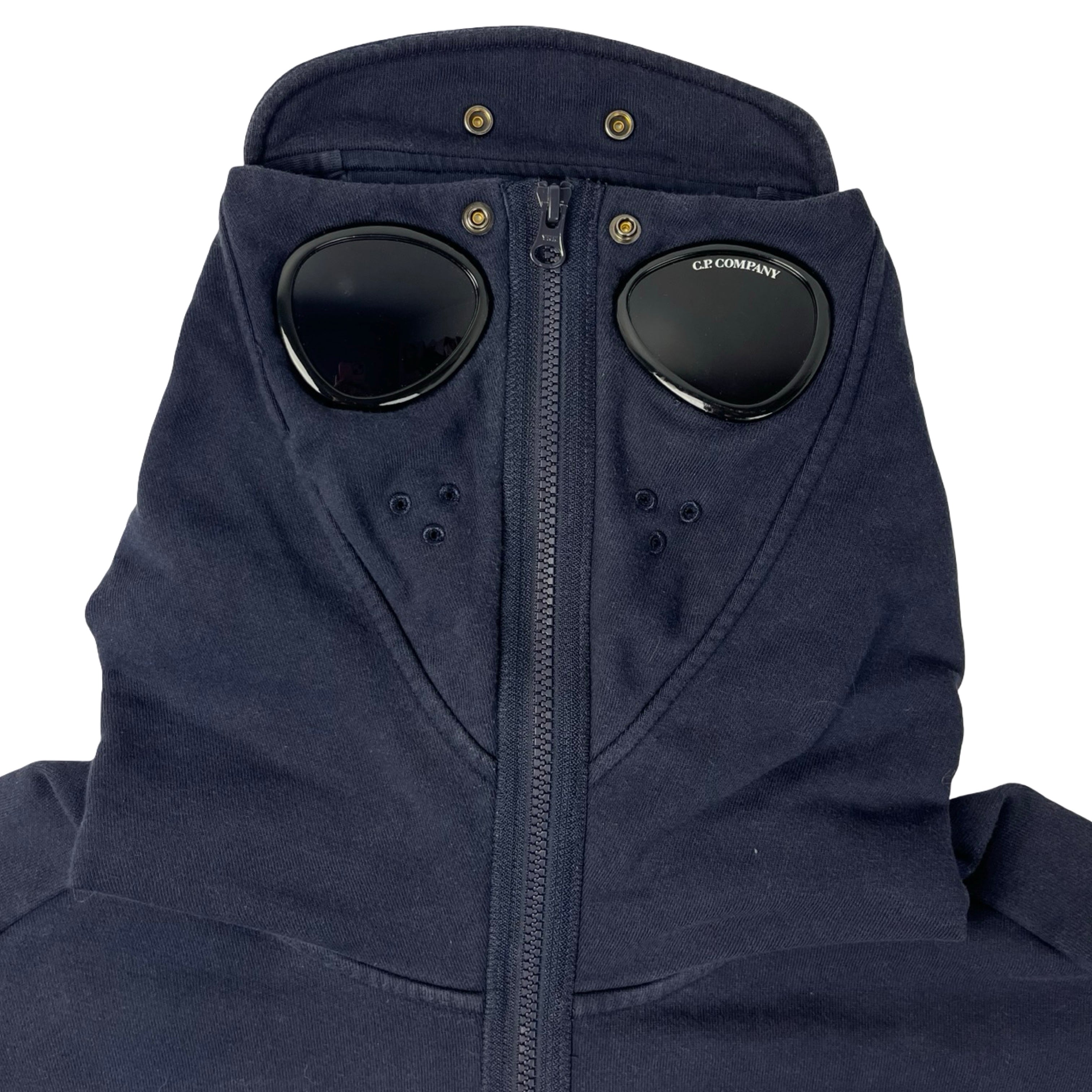 CP Company Goggle Zip Up Hoodie Navy