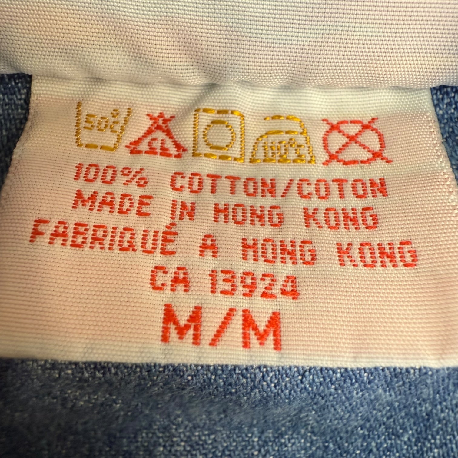 1993 Looney Tunes Denim Button Up Shirt Dark Blue