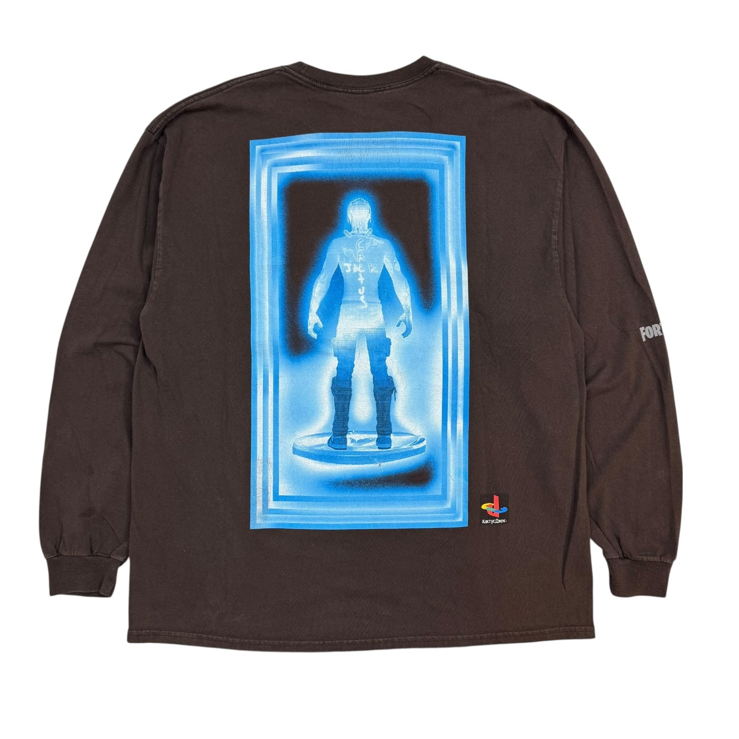 Travis Scott Cactus Jack x Fortnite T-3500 Beam L/S Tee Brown