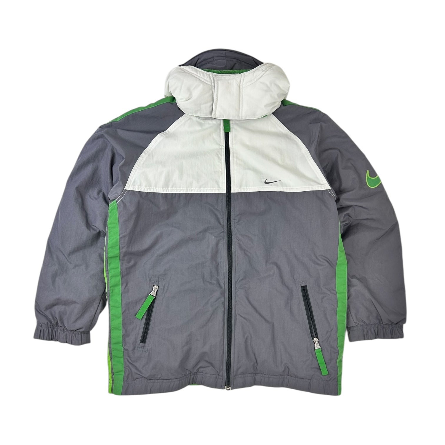 Vintage Nike Reversible Puffer Jacket Green/Gray