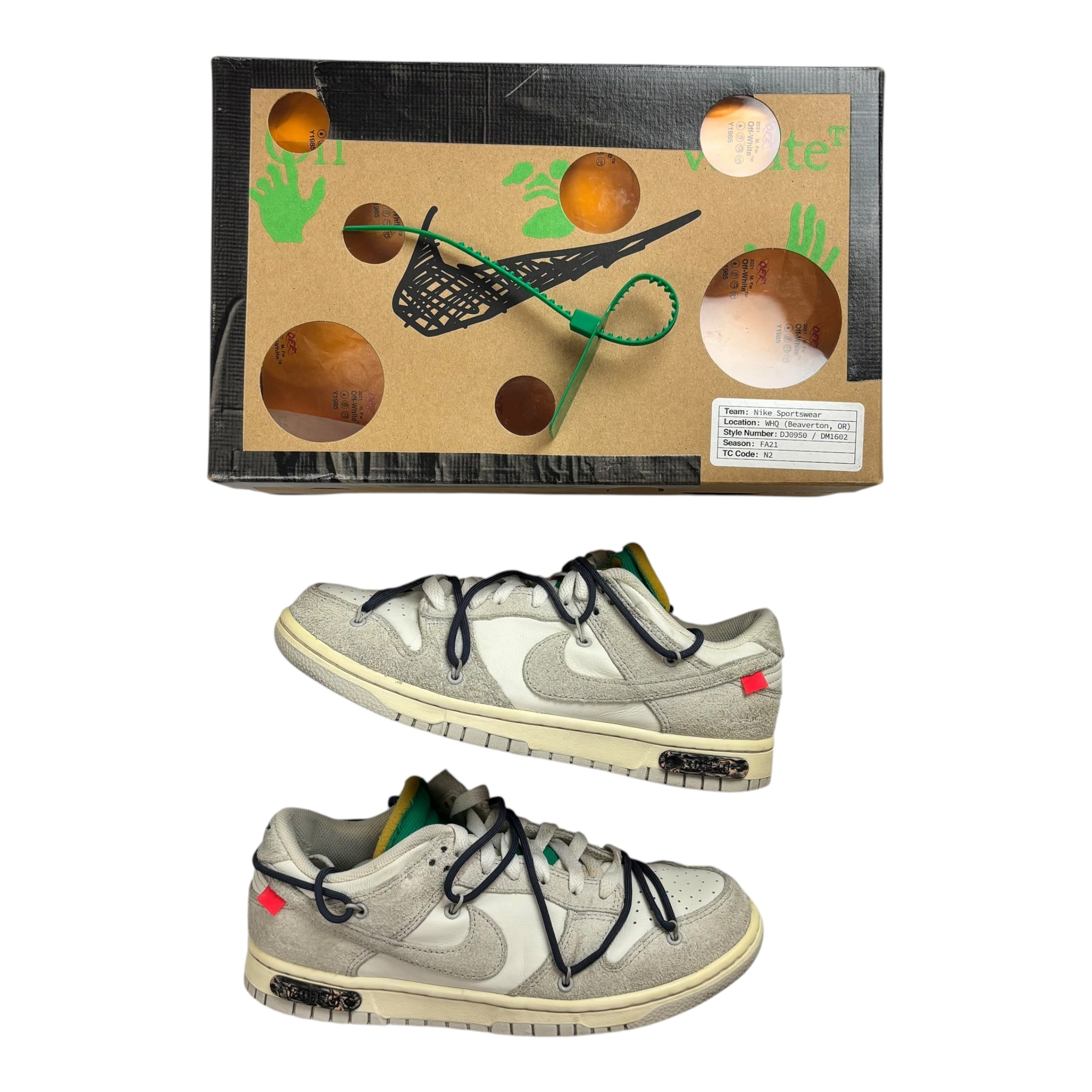 Nike Dunk Low Off-White Lot 20 (Used)