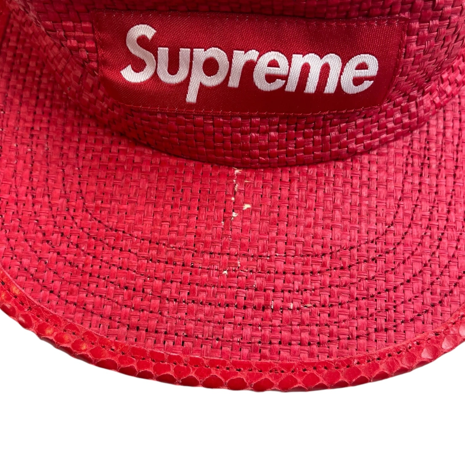 Supreme Box Logo Rafia Camp Cap Red