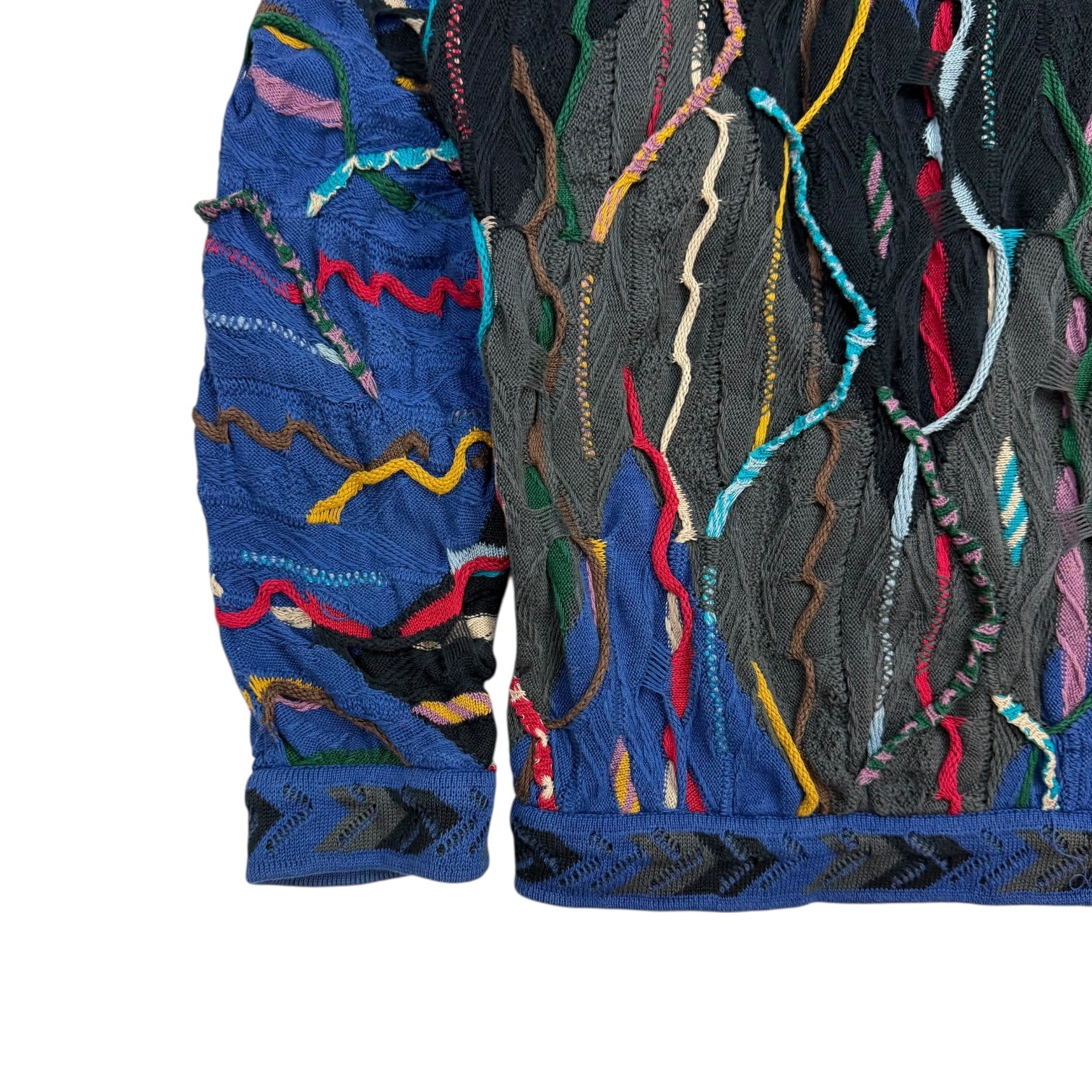 Vintage Coogi Australia Cable Knit Sweater Blue/Multicolour