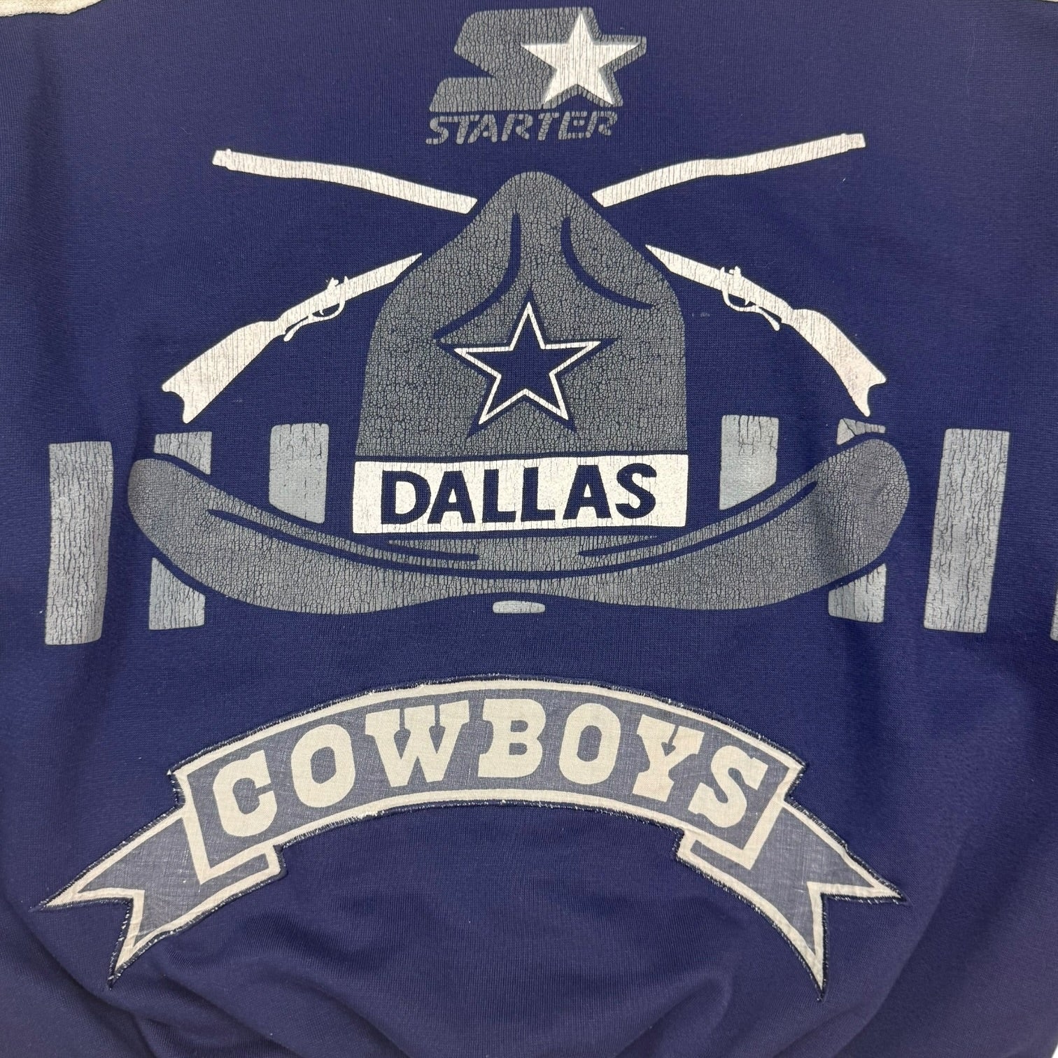 Vintage Starter Dallas Cowboys Crewneck Blue/Grey