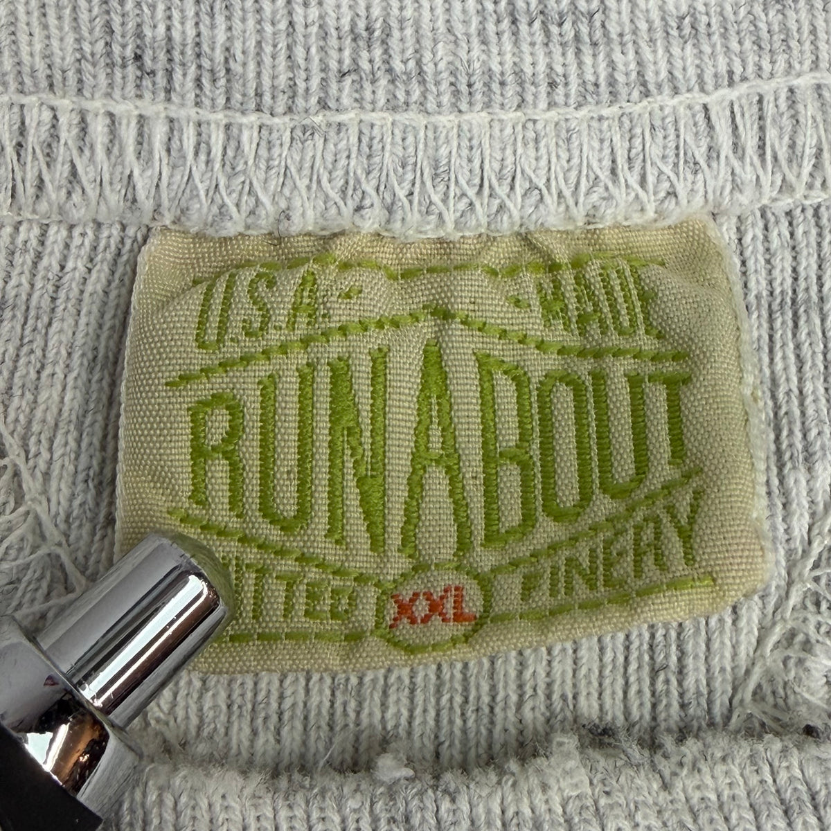 Runabout Goods Distressed Pocket Crewneck Grey