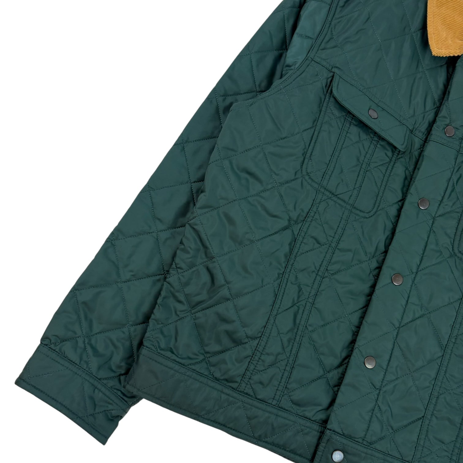 Noah Quilted Trucker Jacket Green