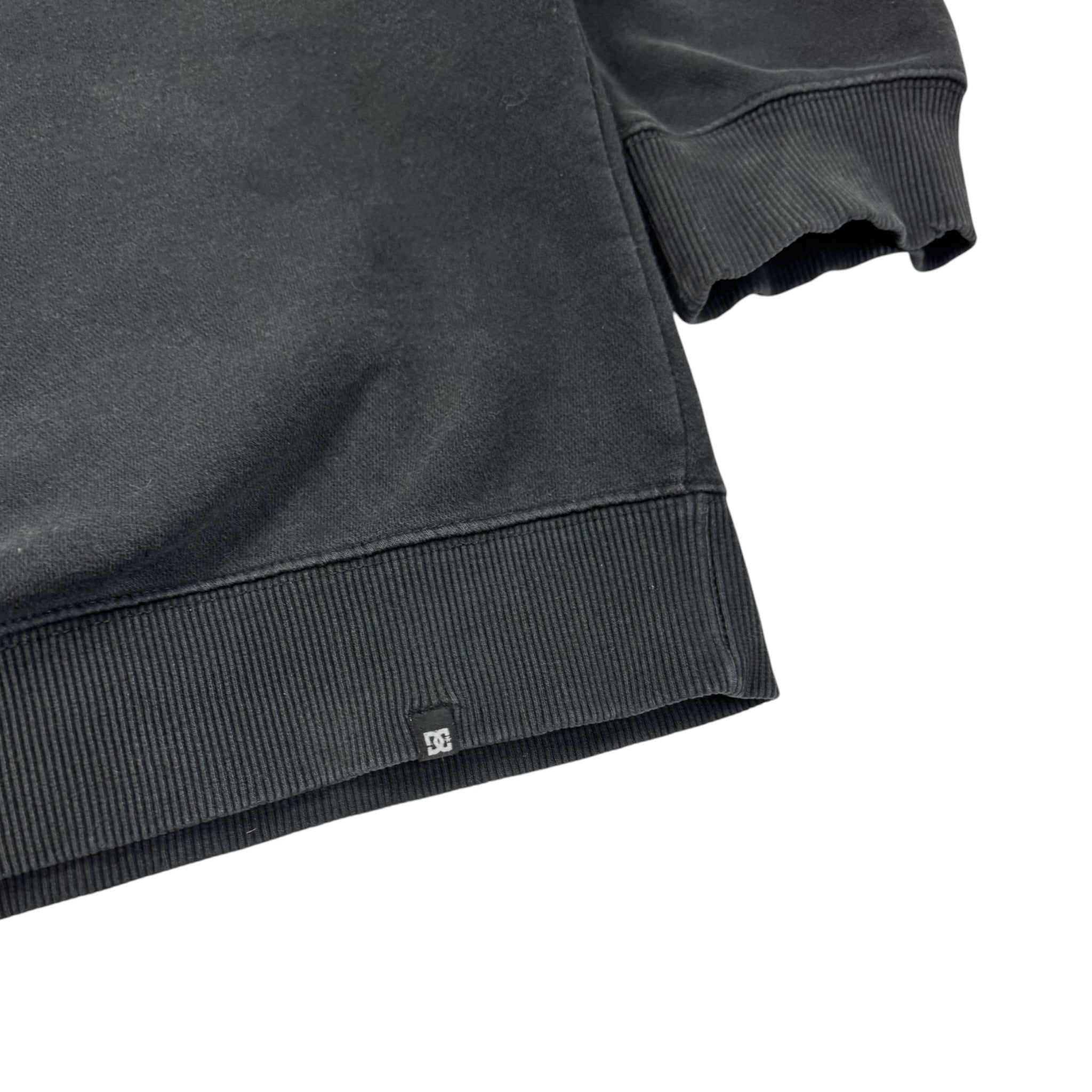 Y2K DC Shoes Zip Up Hoodie Black