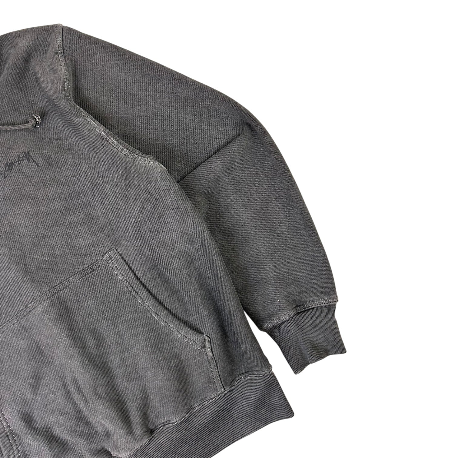 Stussy Basic Pigment Dyed Hoodie Washed Black