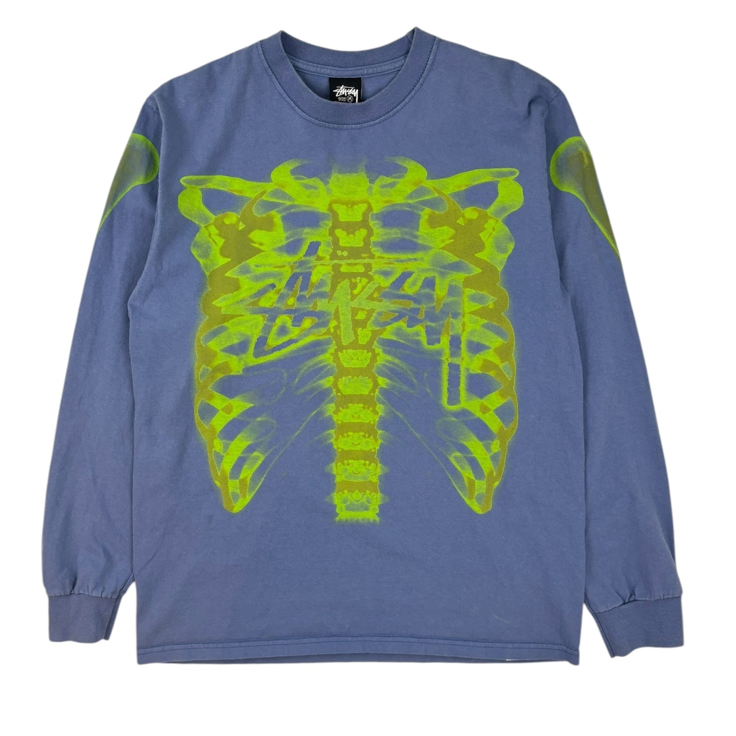 Stussy Ribcage 3M LS T-Shirt Blue