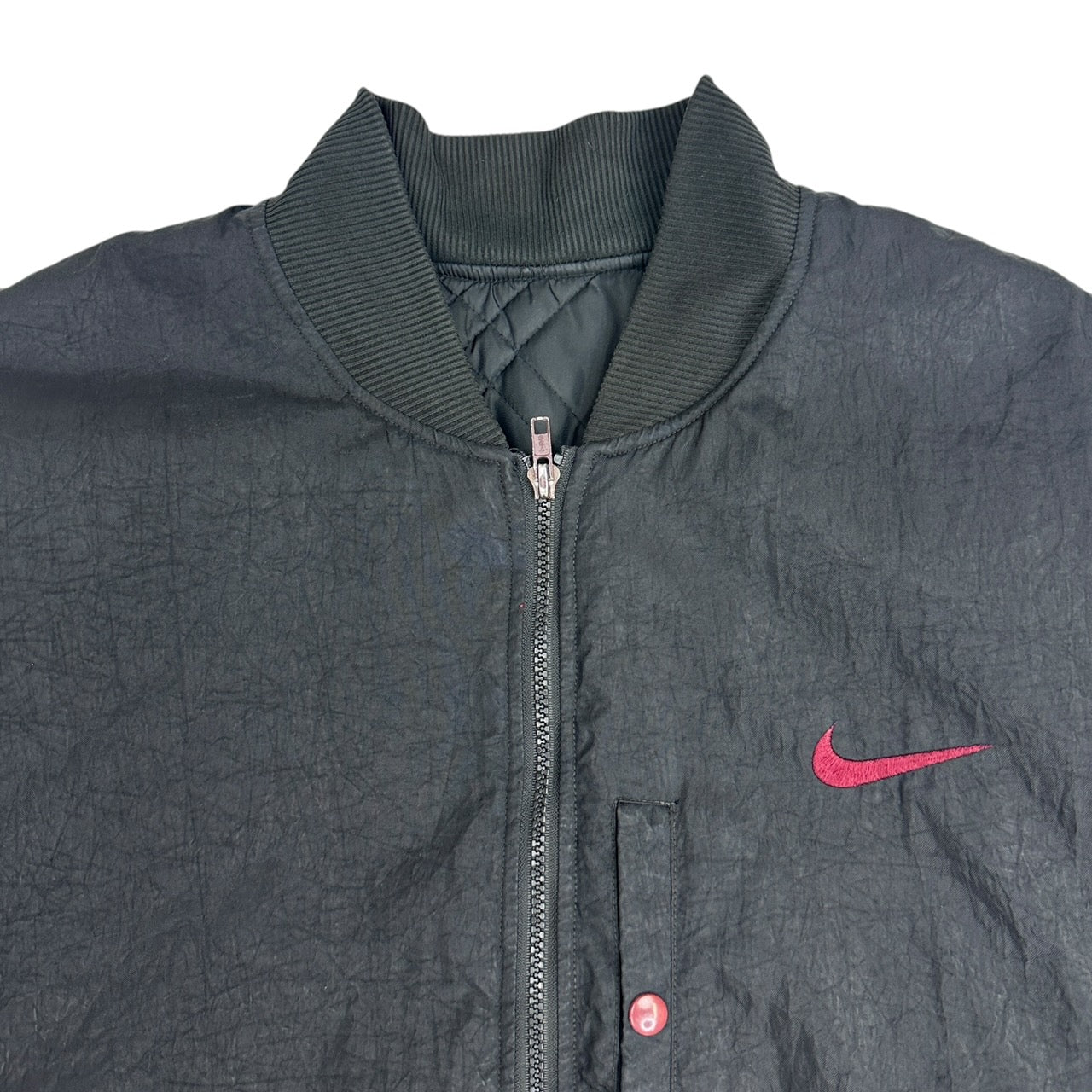 Vintage Nike Reversible Quilted Jacket Maroon/Black