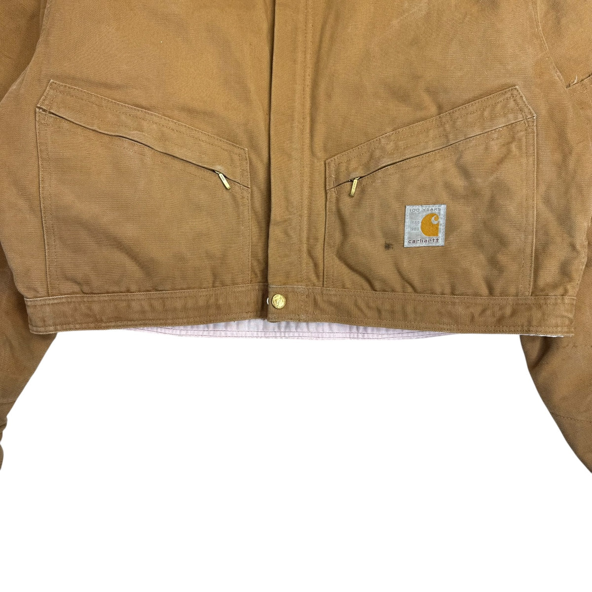 Vintage Carhartt Custom Cropped Jacket Tan