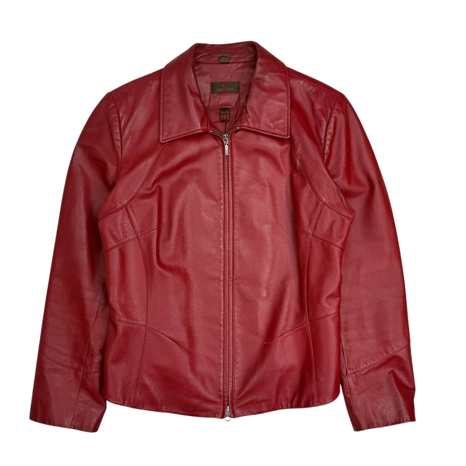 (W) Vintage Danier Leather Jacket Red