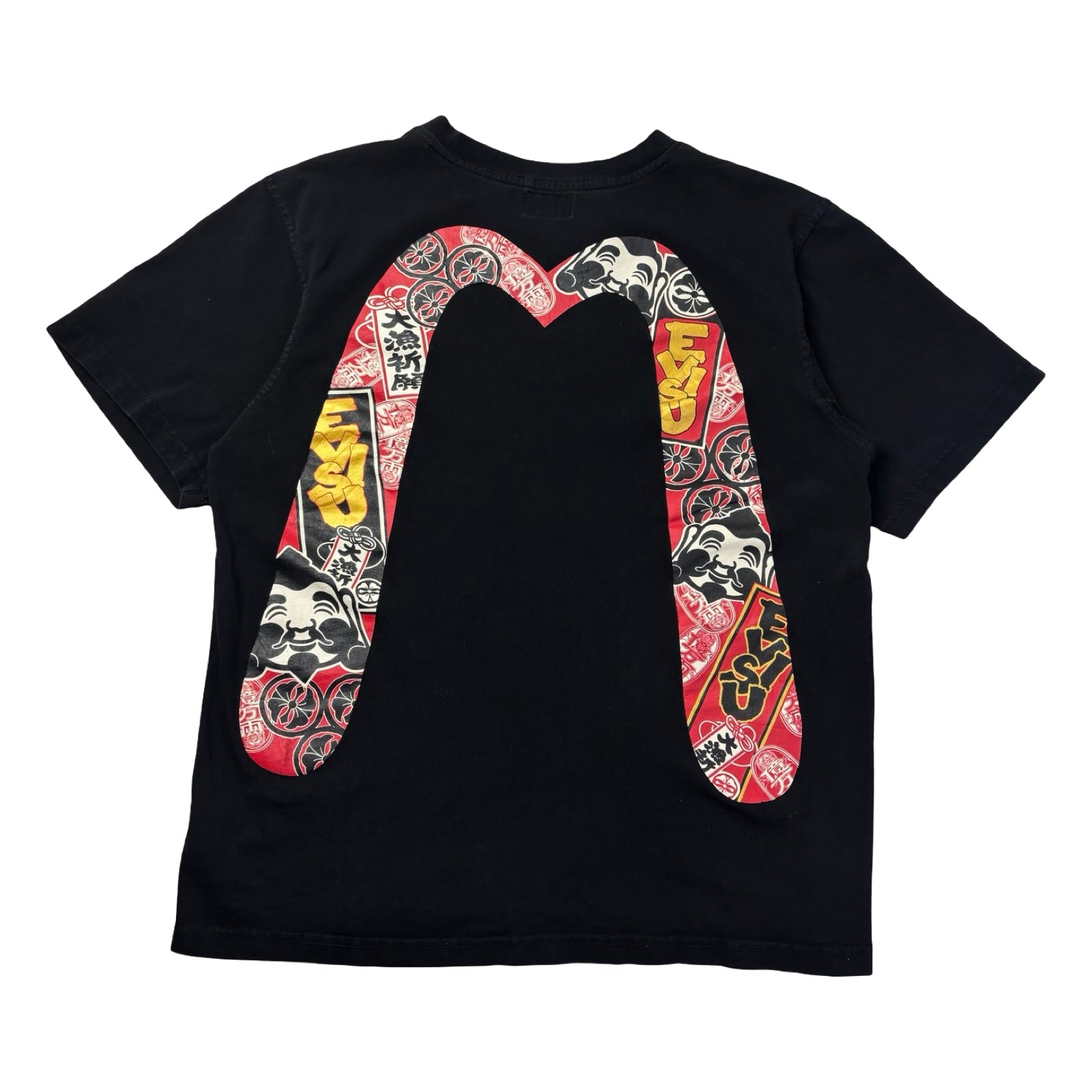 Evisu Graffiti Daruma Daicock T-Shirt Black