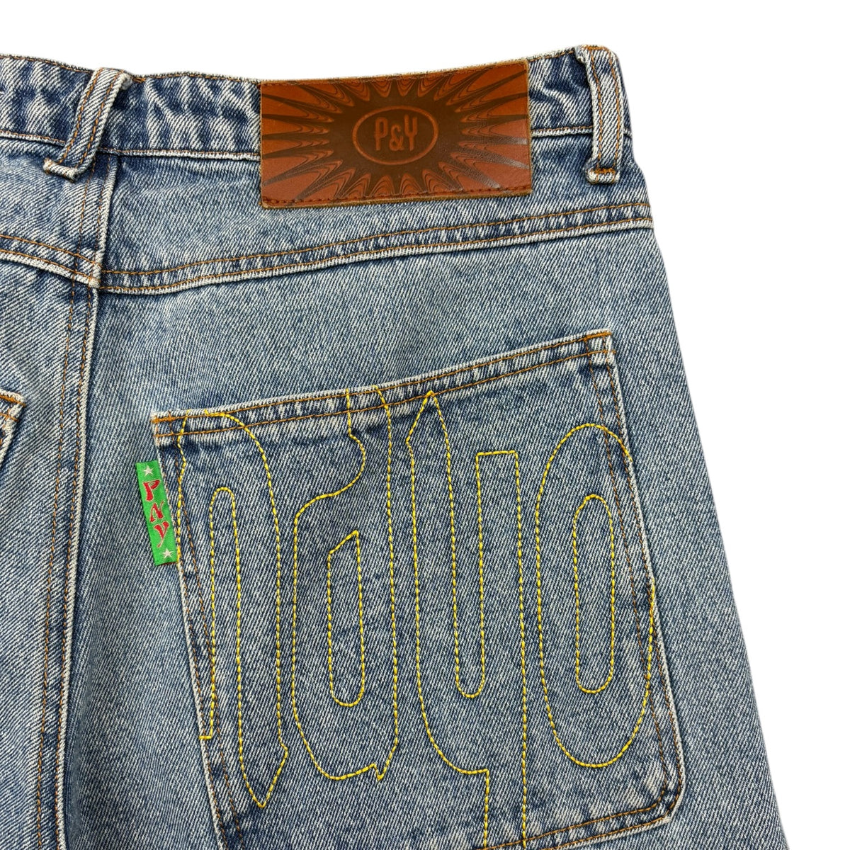 PUNKANDYO CURVE DENIM SHORTS MEDIUM WASH Blue