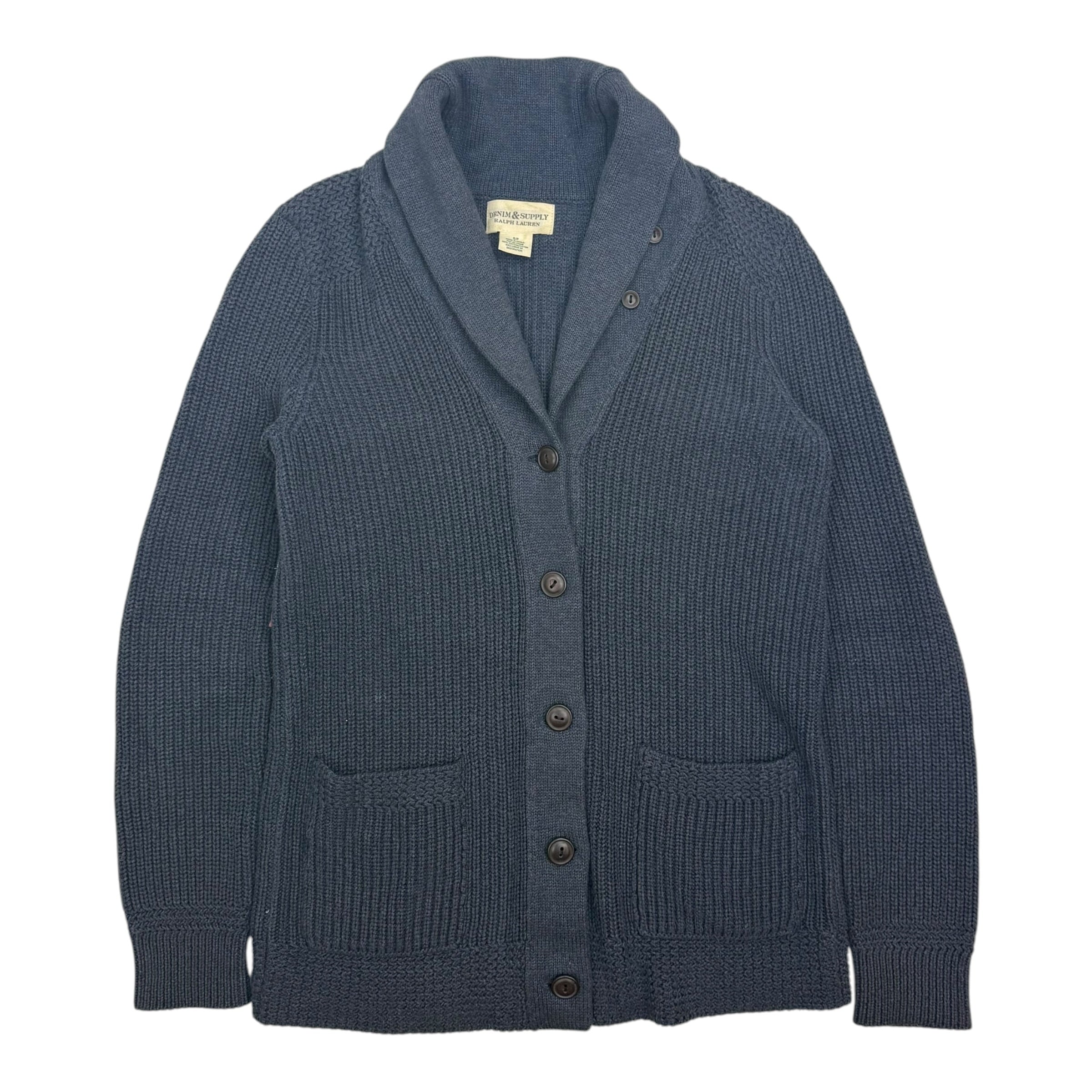 Vintage Ralph Lauren Denim & Supply Flag Cardigan Blue