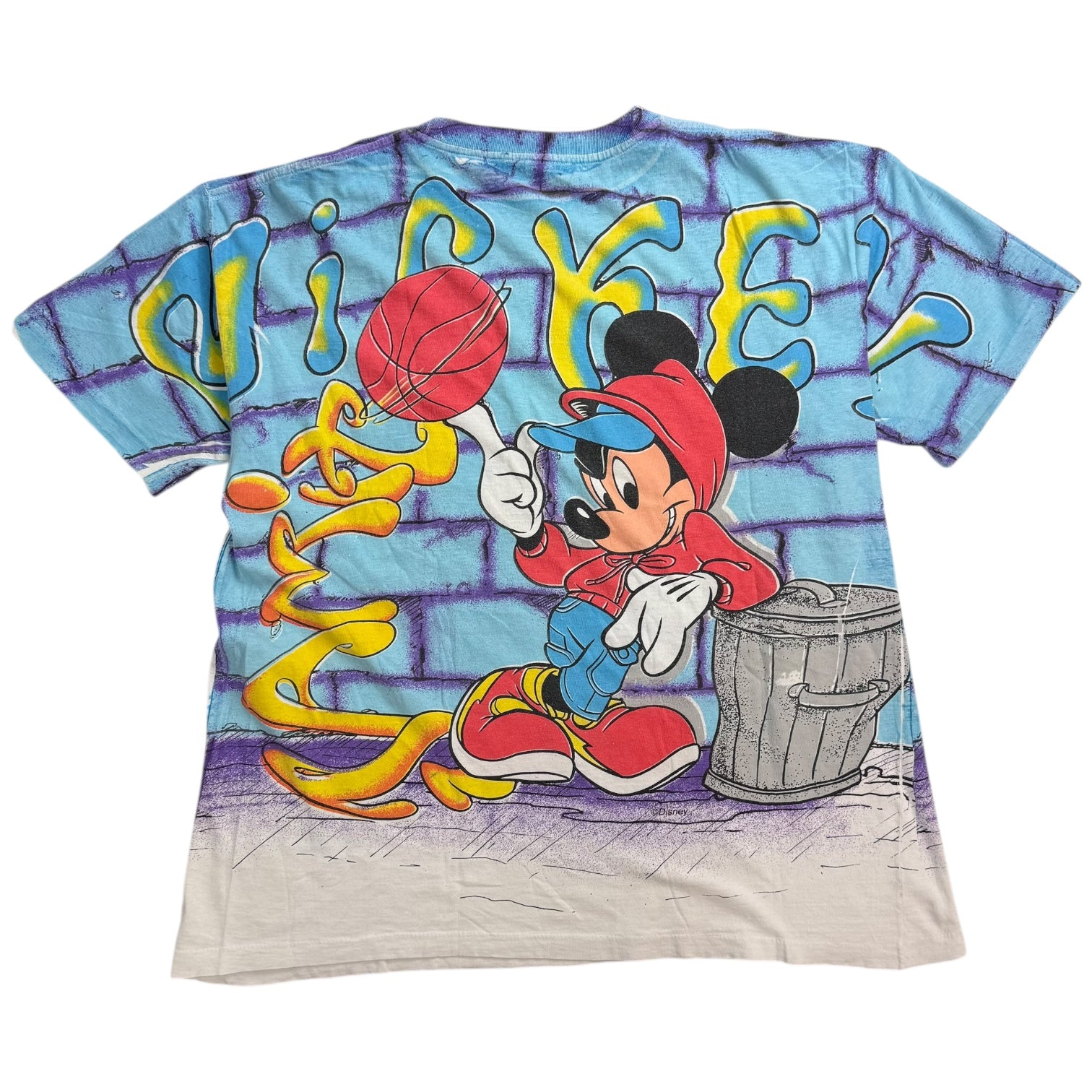 Vintage Disney Mickey Mouse AOP Tee Blue