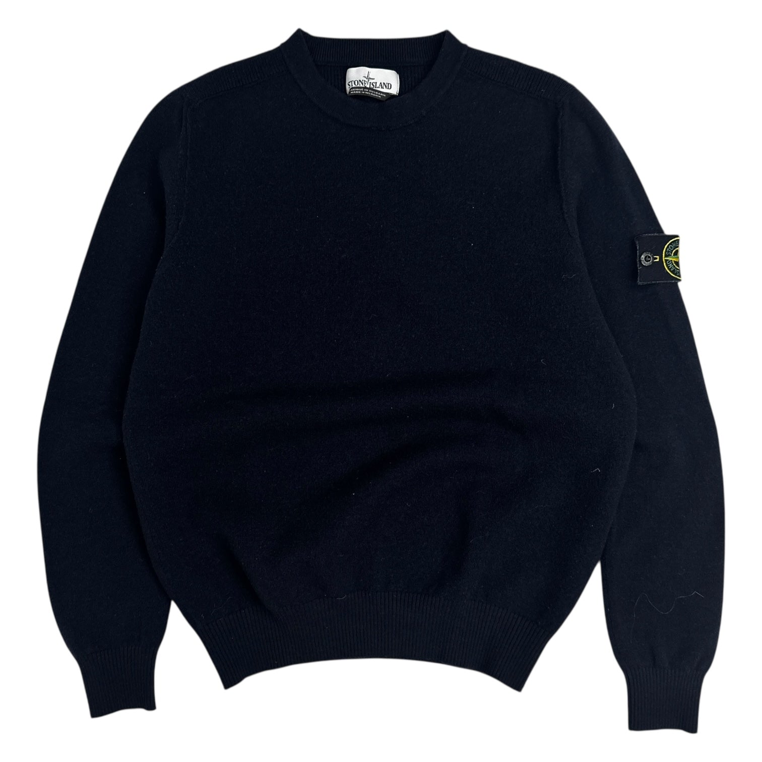 Stone Island Wool Pullover Sweater Dark Navy