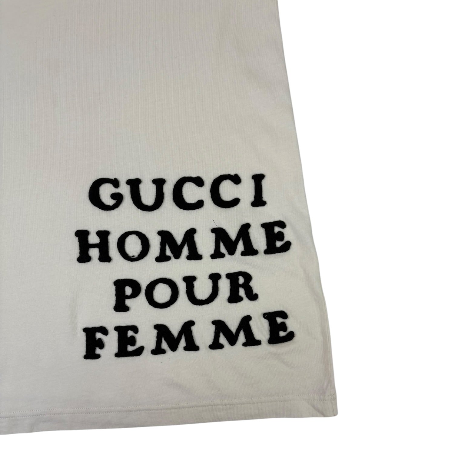 (W) Gucci “Homme Pour Femme” Tee Ivory