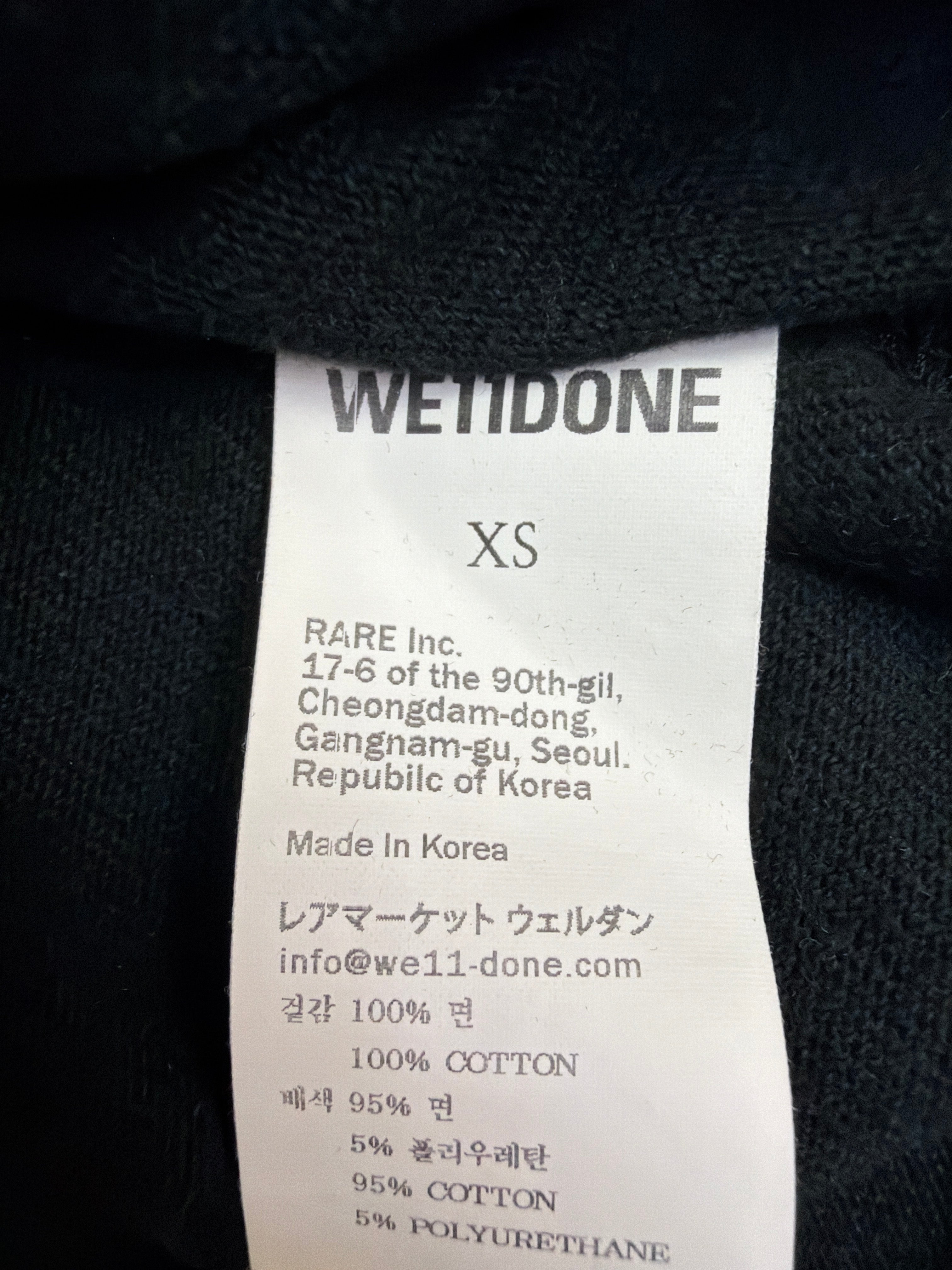 We11Done Glow In The Dark Teddy Sweater Black