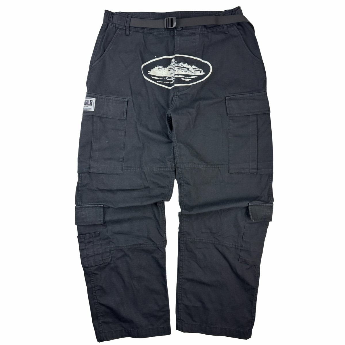 Corteiz Guerillaz Cargo Pants Black