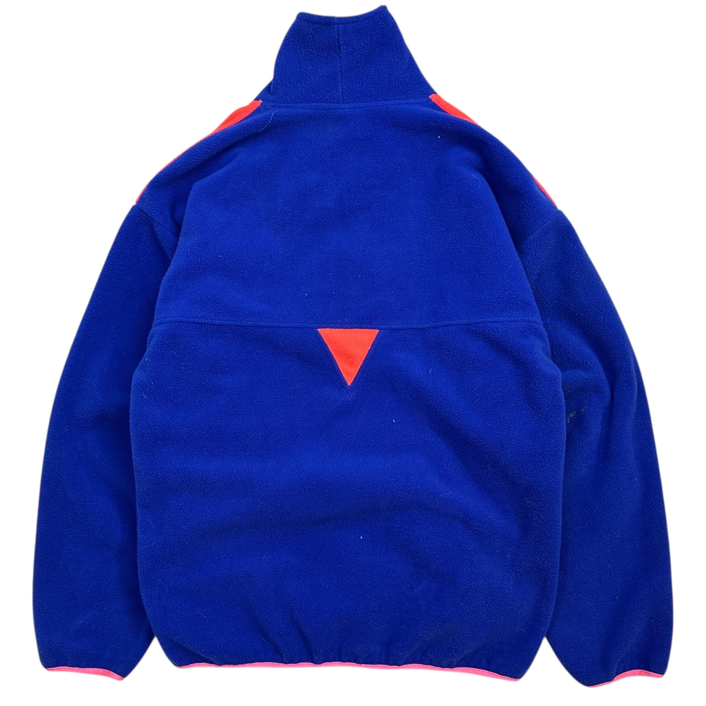 Vintage Nike 1/4 Zip Fleece Sweater Orange/Blue